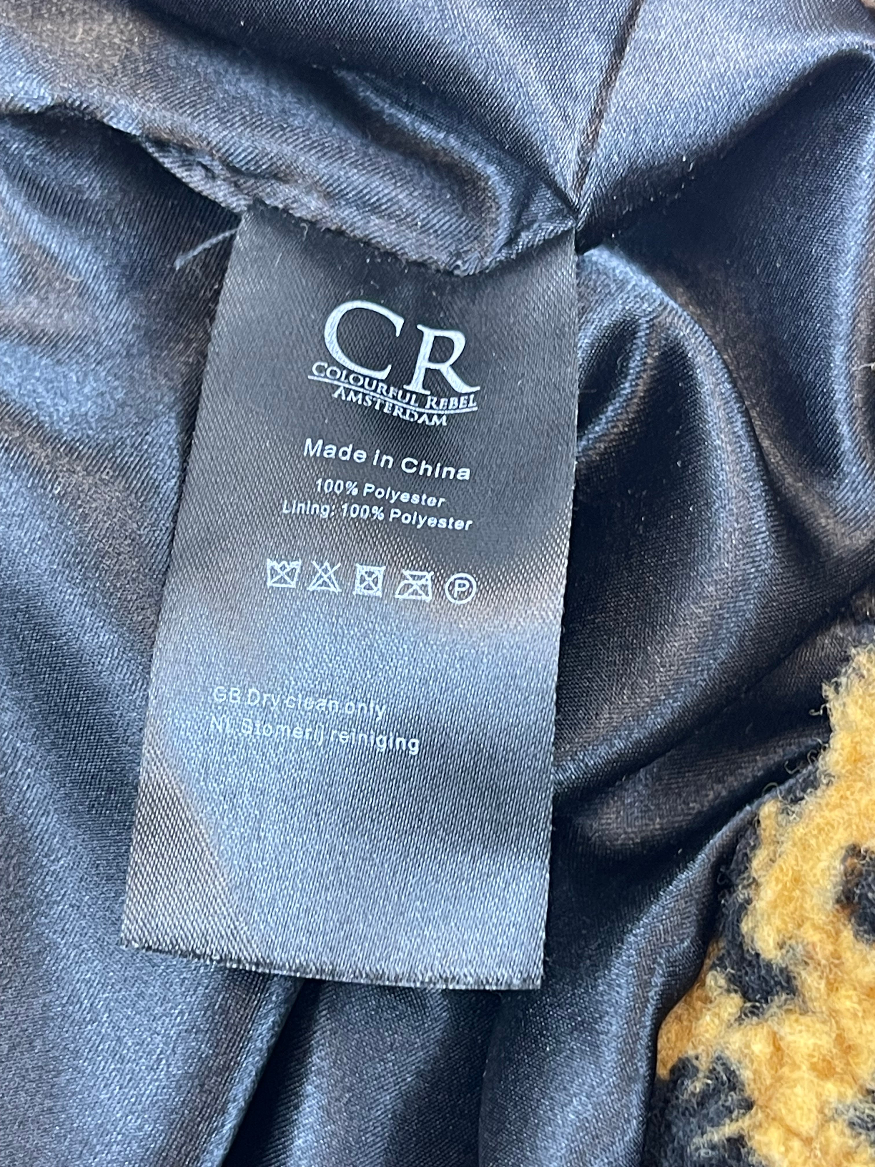 Bluza z kapturem Polar w panterkę boxy oversized 1/4 zip Sherpa