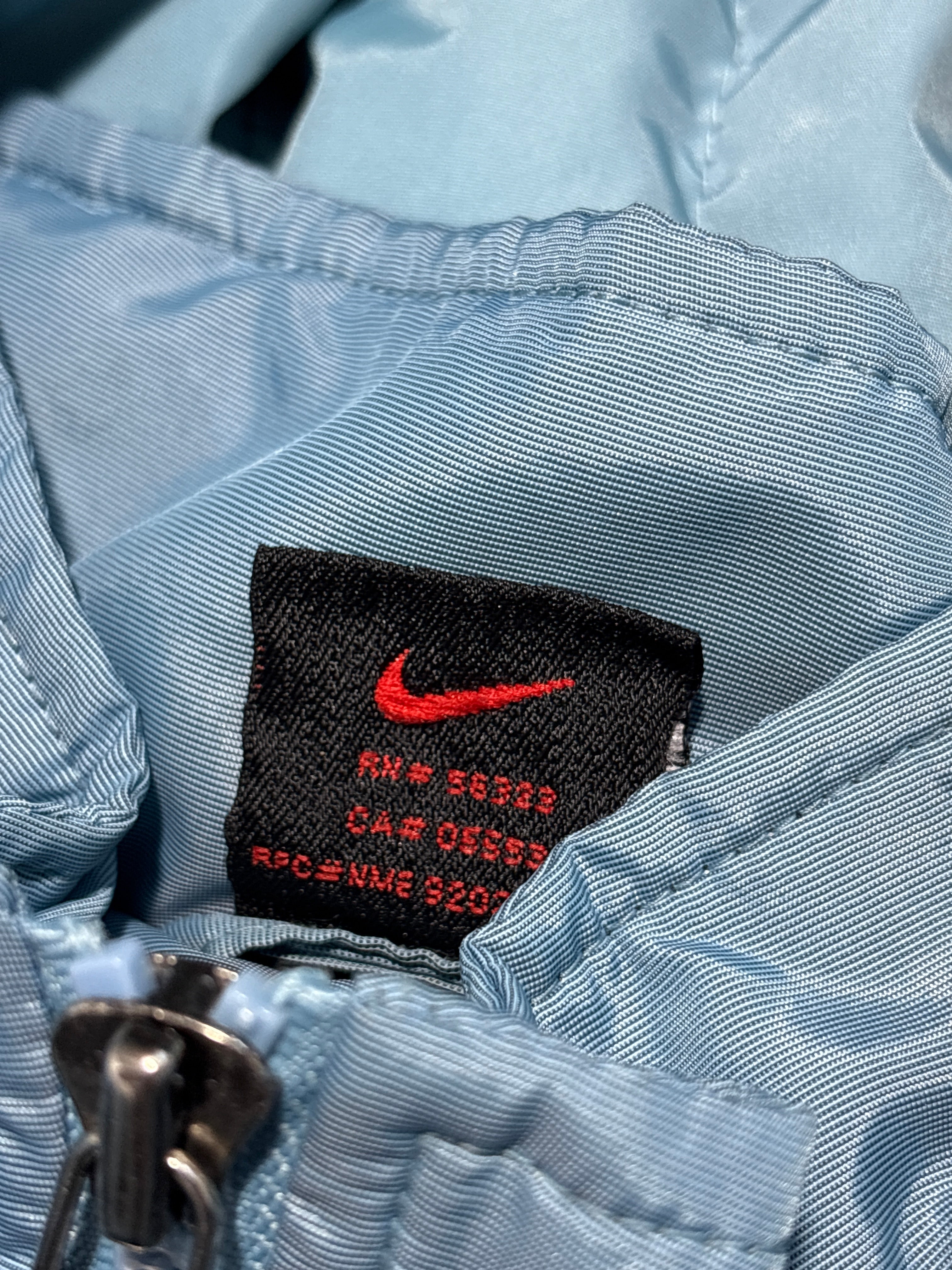 90s NIKE puffer jacket kurtka puchowa baby blue