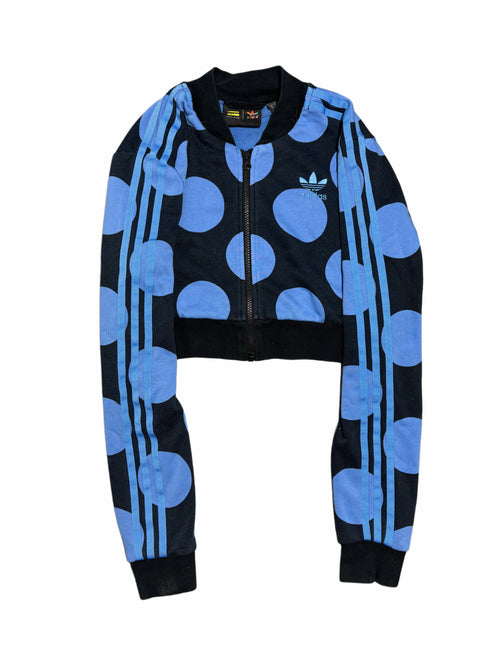 2000s Adidas x Pharrel Williams zip up cropped hoodie bluza w kropki cute rare unikatowa