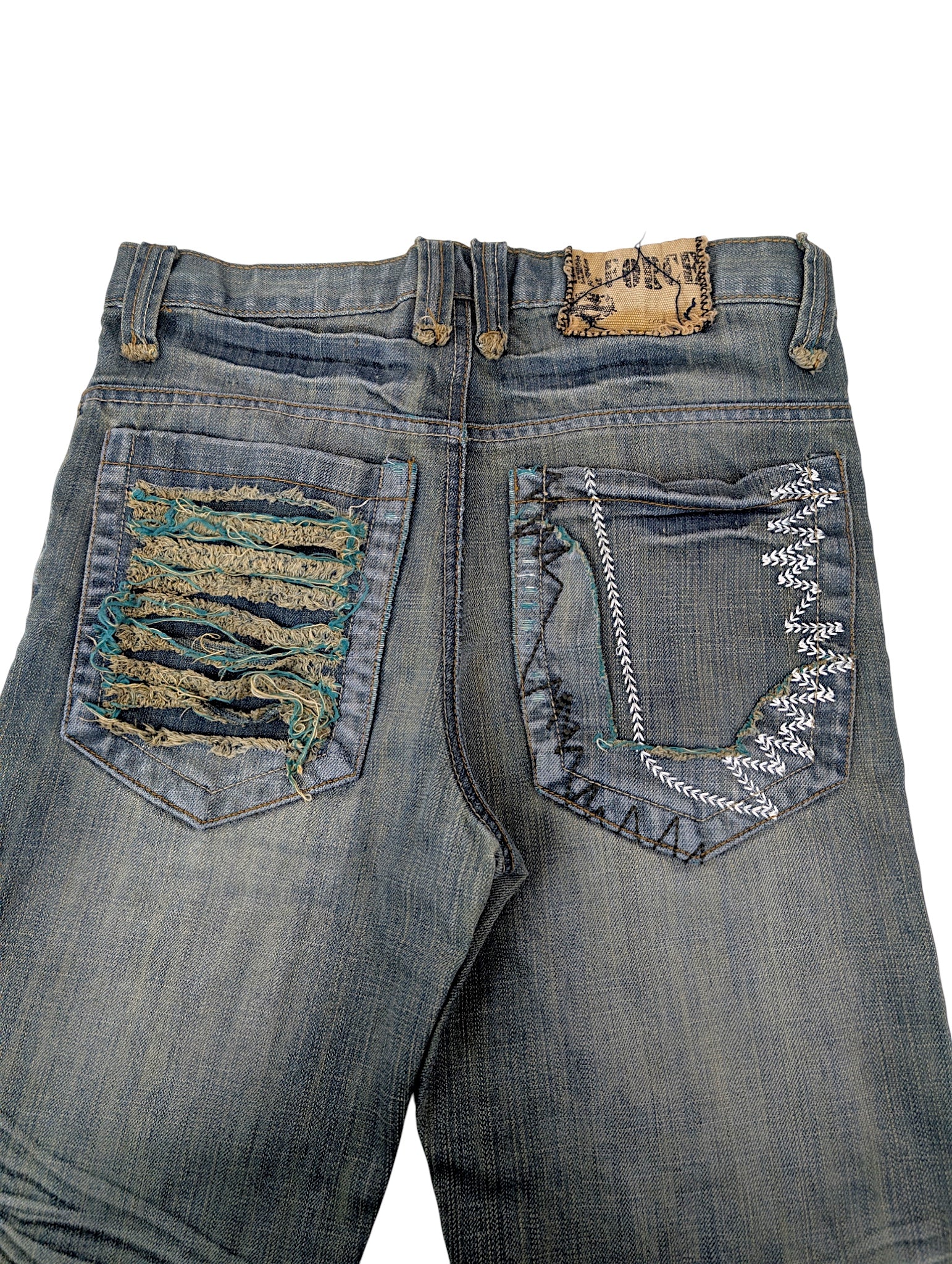 Vintage spodnie 90s billabong faded Y2K straight leg czaszki retro z przetarciami