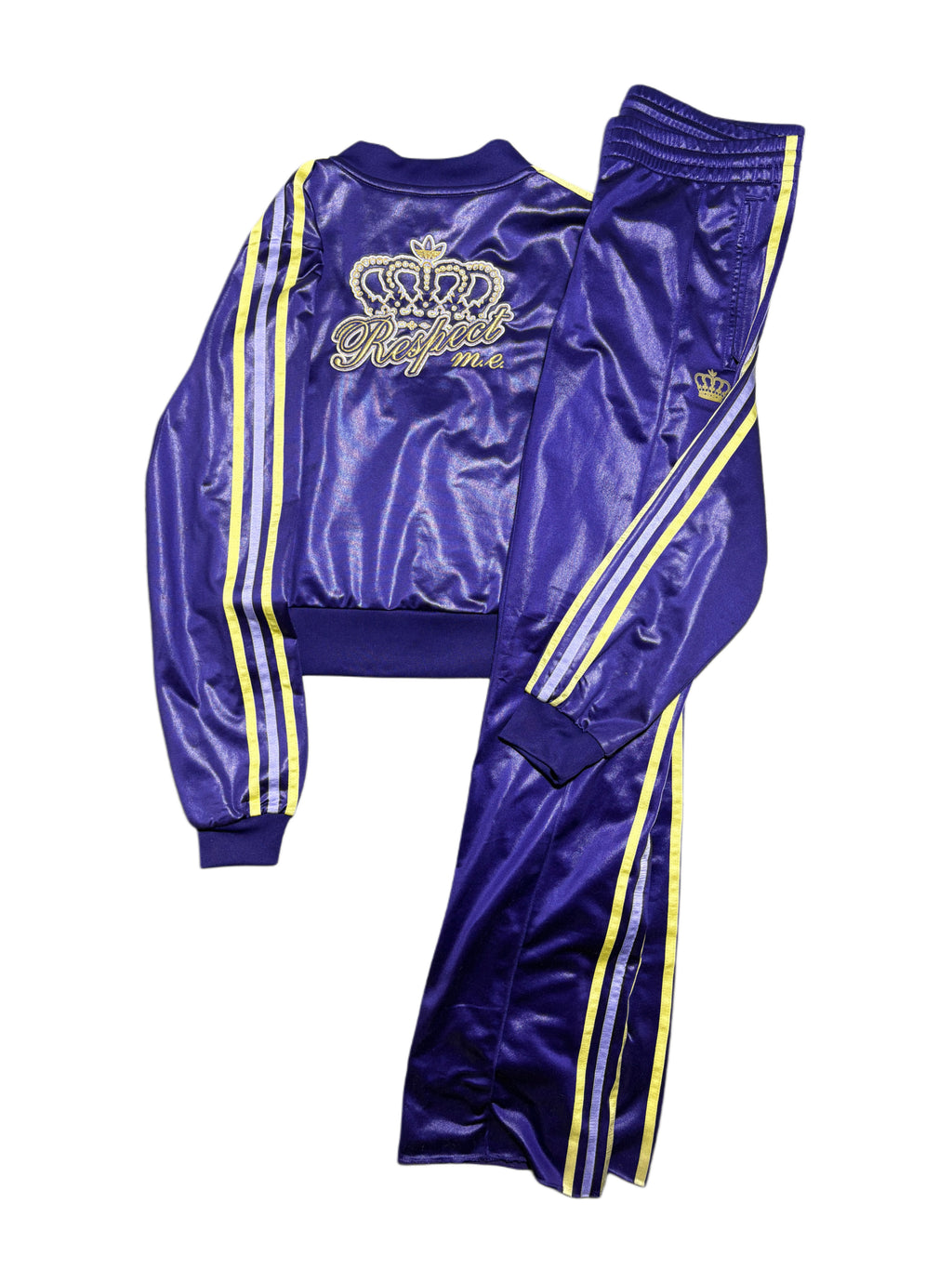 2000s Adidas x Missy Eliot set zip up hoodie + sweatpants szerokie spodnie bluza vintage rare y2k sexy