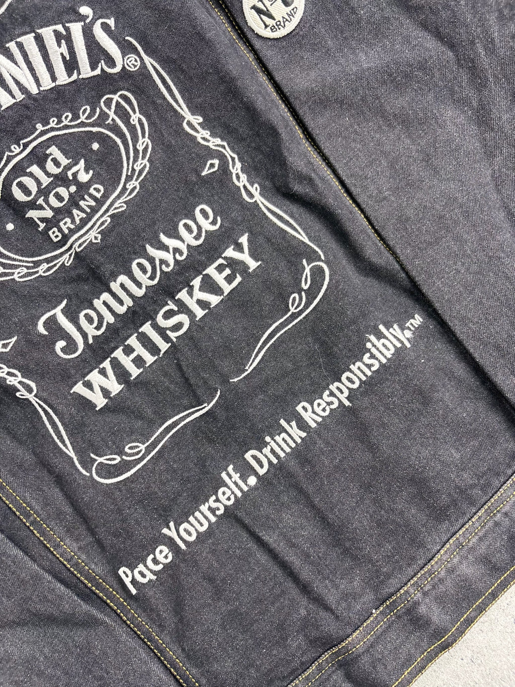 Jack Daniel’s 07 Racing Trucker Denim Jacket JH Design Vintage Kurtka Jeansowa 2000s y2k