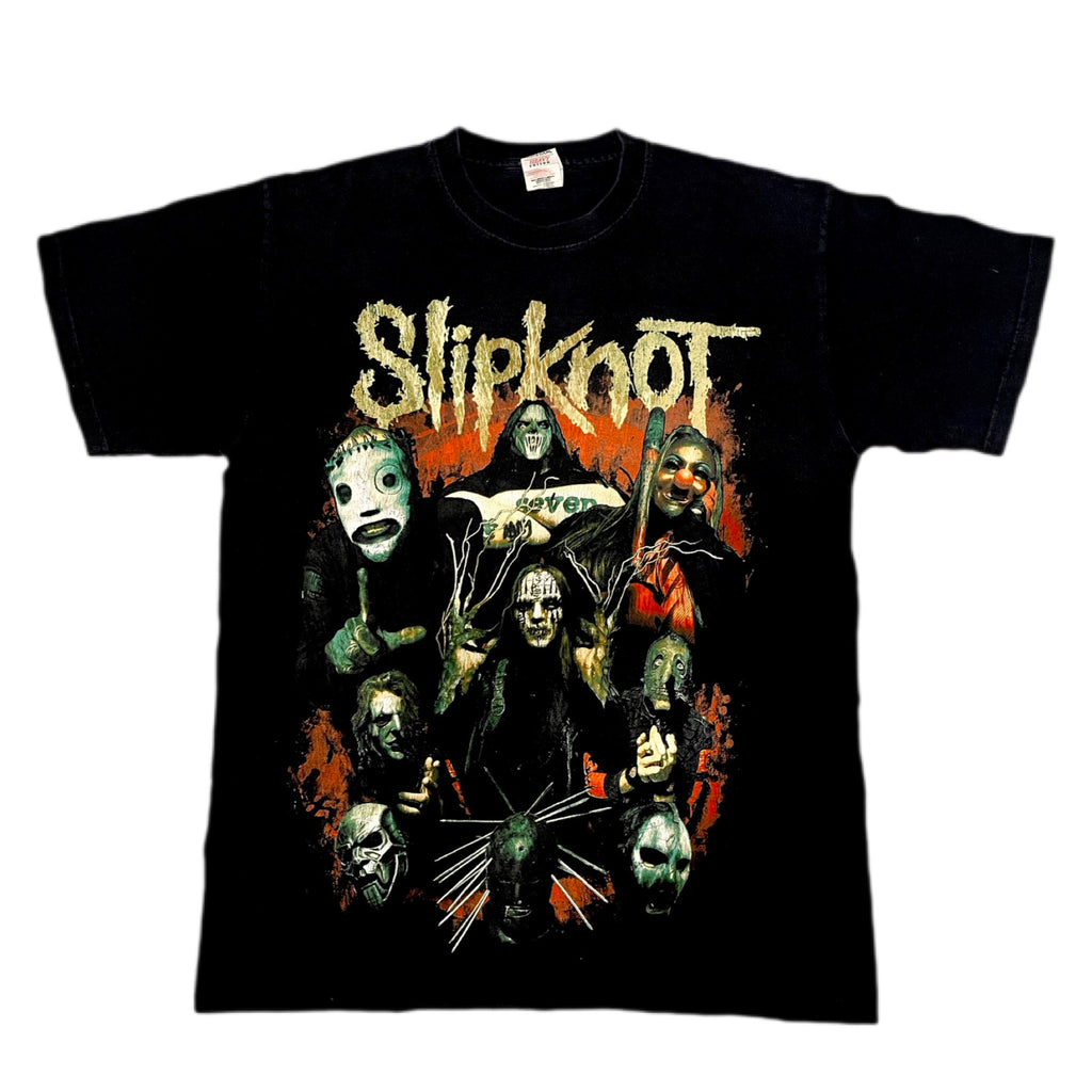 Early 2000s Slipknot koncertowa koszulka z dwustronnym nadrukiem metal band merch