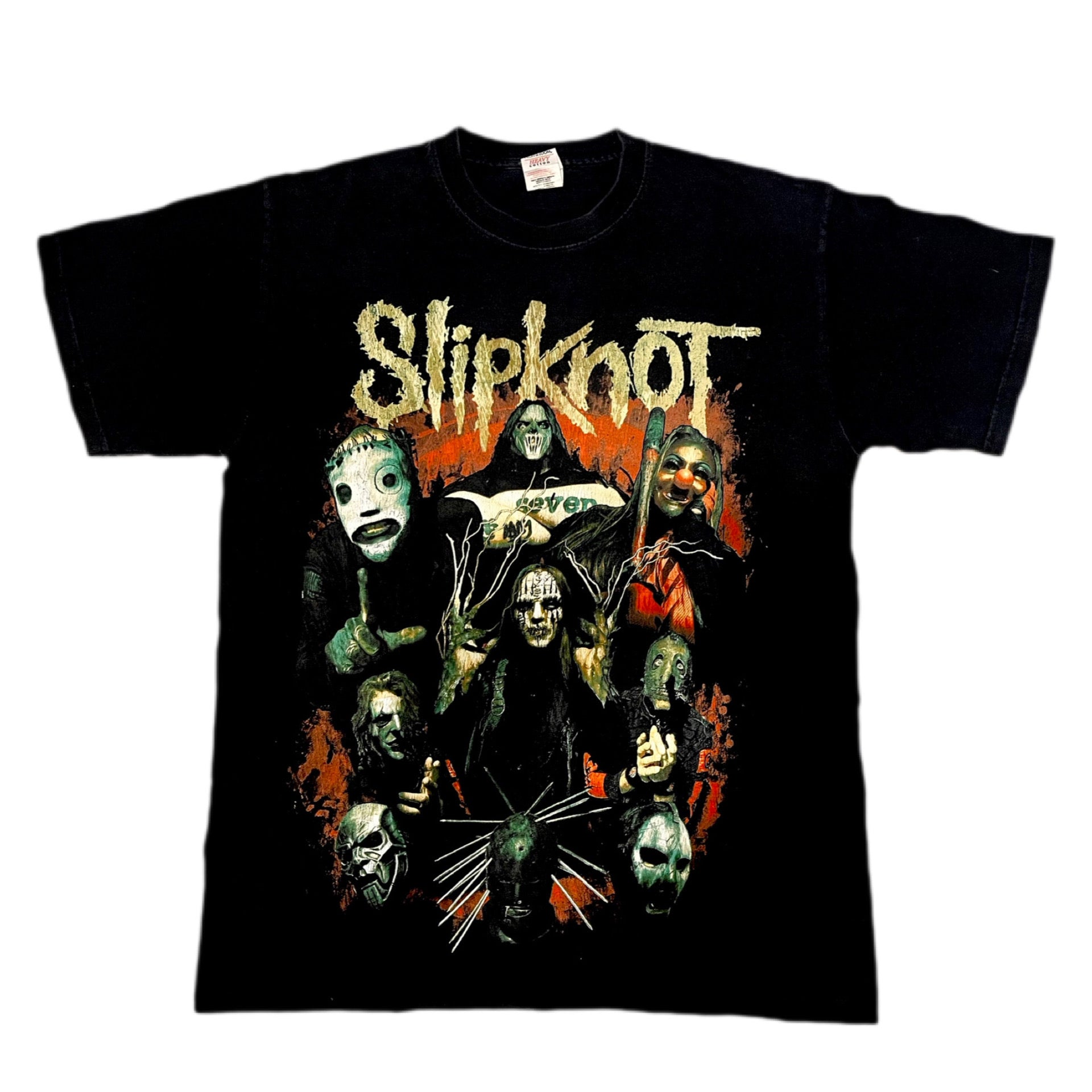 Early 2000s Slipknot koncertowa koszulka z dwustronnym nadrukiem metal band merch