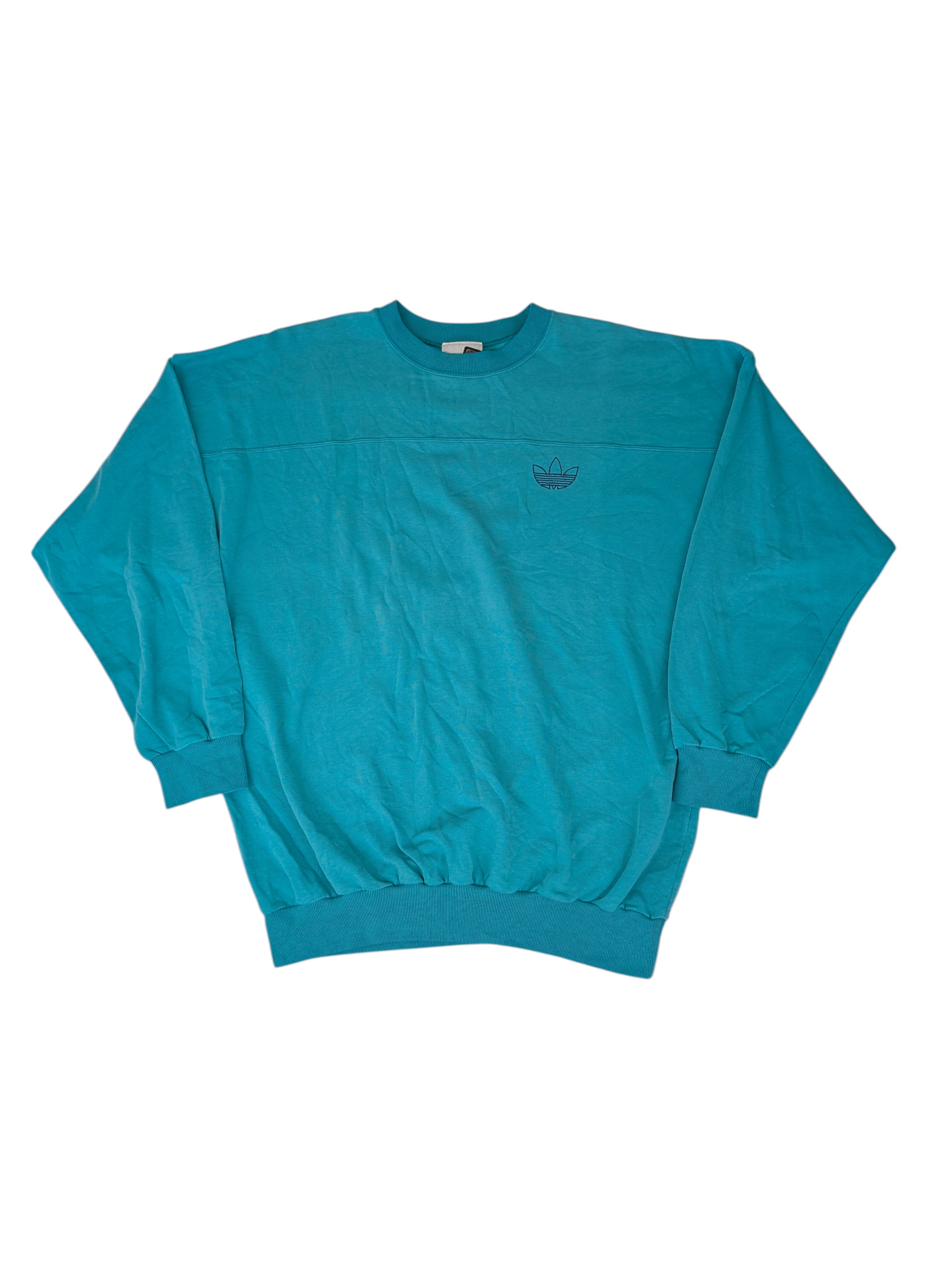 Adidas 90s minimalistic crewneck sweatshirt bluza bez kaptura vintage