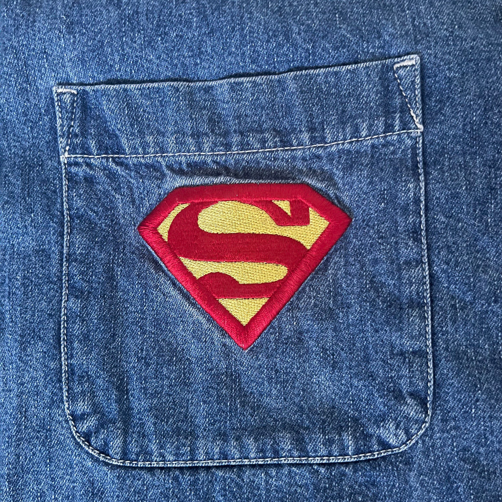 Warner Bros DC Superman jeans shirt 1999 1990s koszula jeansowa comics science-fiction Sci-Fi