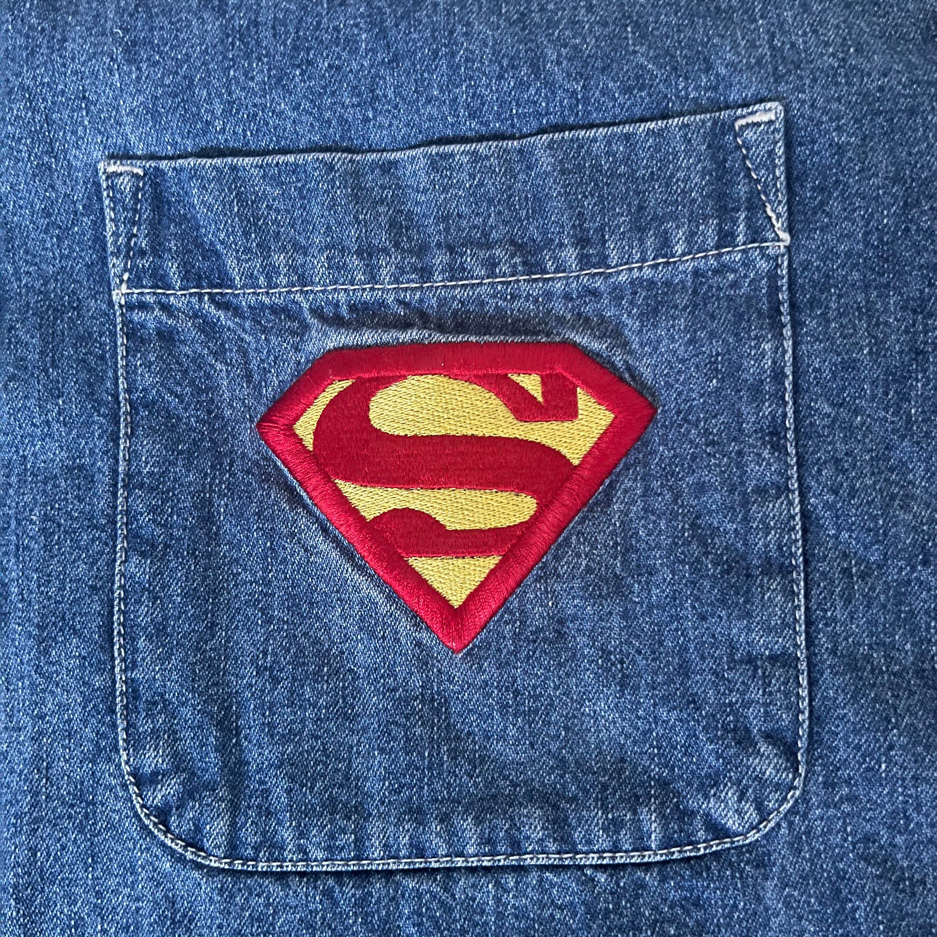 Warner Bros DC Superman jeans shirt 1999 1990s koszula jeansowa comics science-fiction Sci-Fi