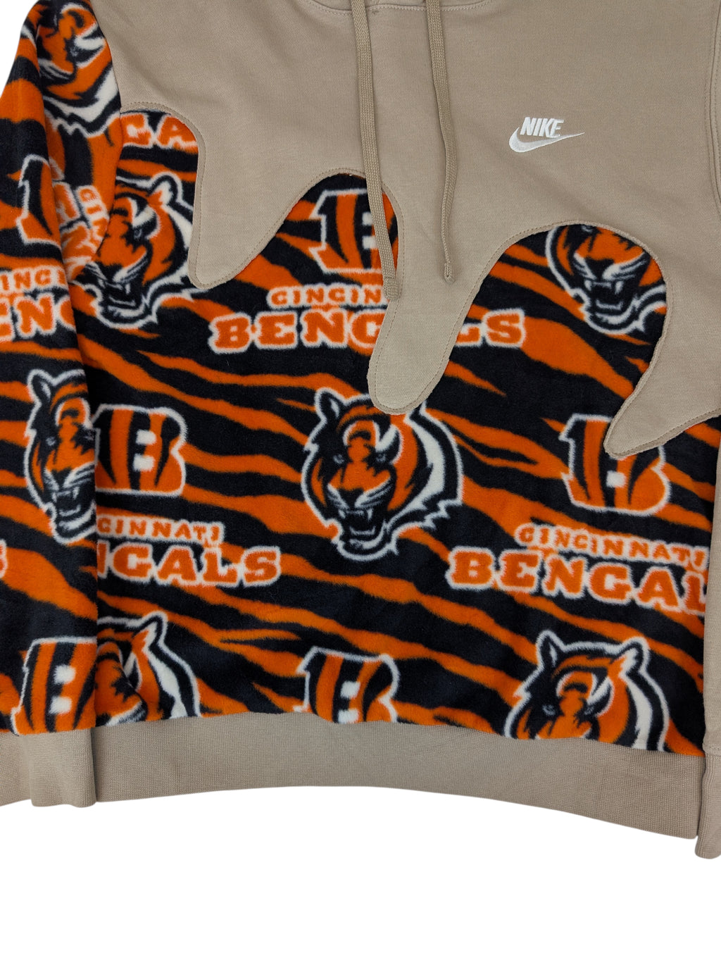 Nike upcyckling bluza z kapturem z Koca Cincinnati bengals NFL sportowa vintage