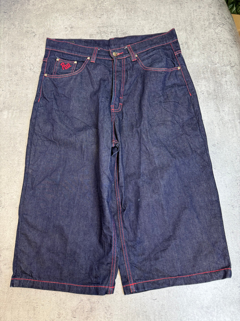 Rocawear vintage y2k baggy jorts szerokie spodenki jeansowe denim