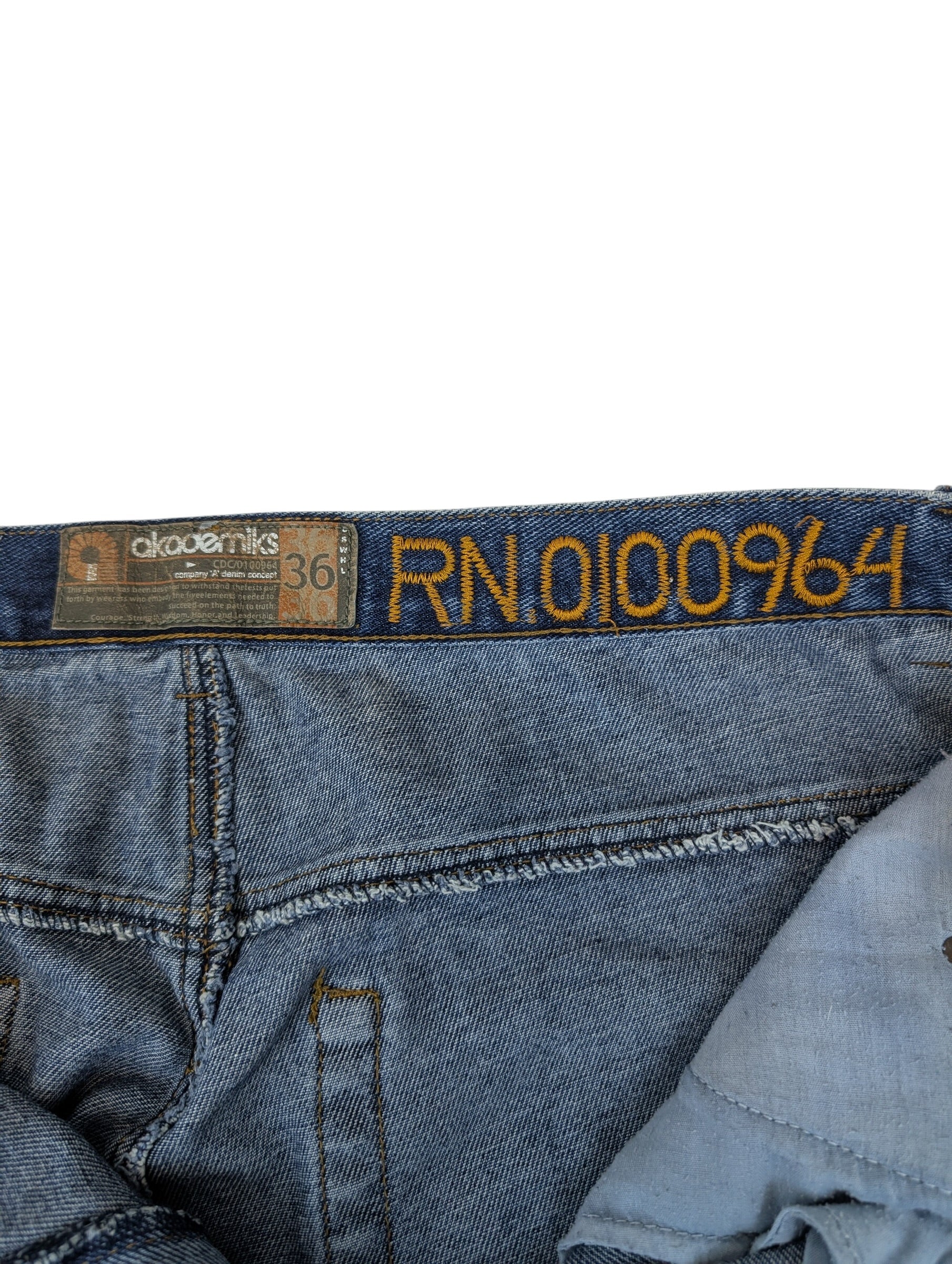 Akademiks y2k vintage baggy skater spodnie jeansy jeansowe patchwork