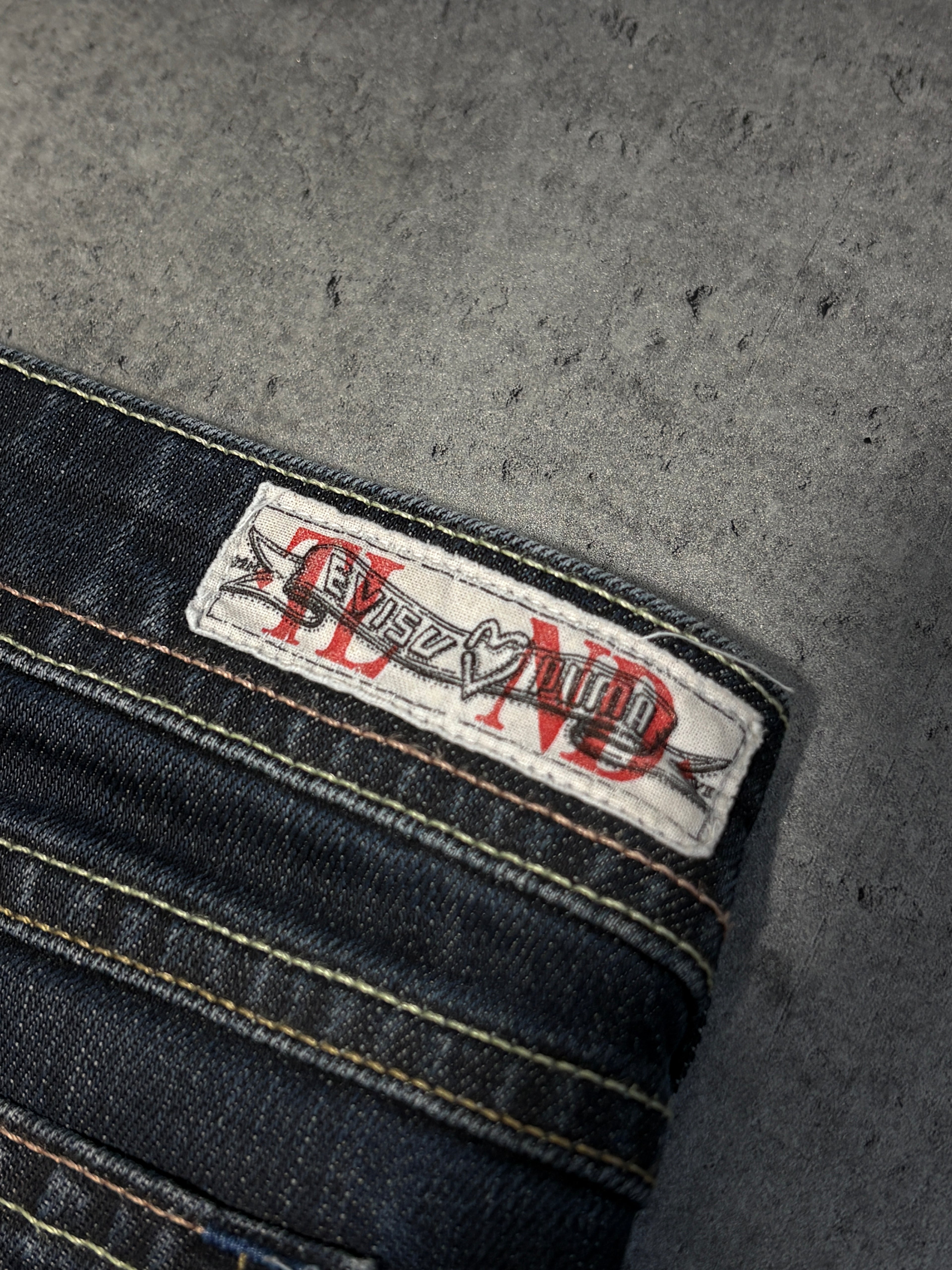 2000s evisu x puma jeans y2k skinny