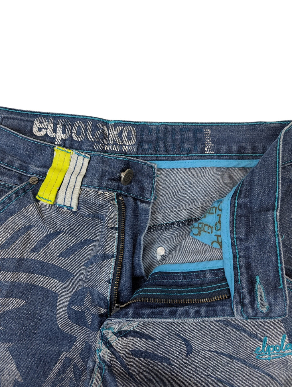 ElPolako El Polako Y2K proste baggy męskie spodnie jeansowe jeansy hiphop skater rap