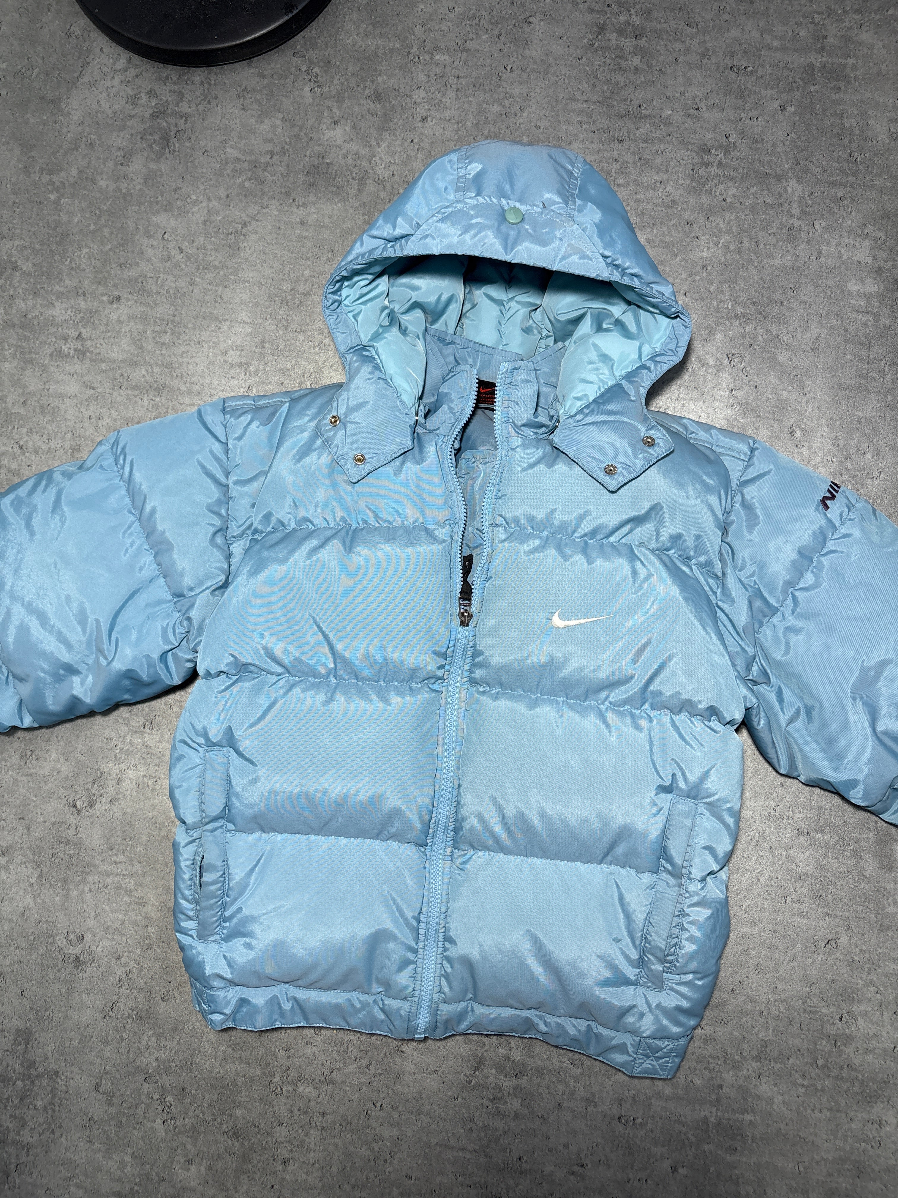 90s NIKE puffer jacket kurtka puchowa baby blue