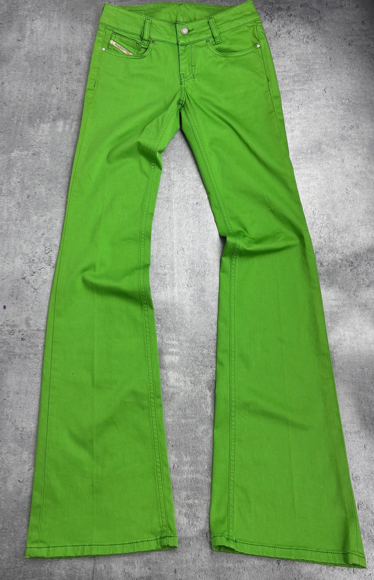 Diesel Vintage Flared Green Jeans Bootcut RARE Color Y2K