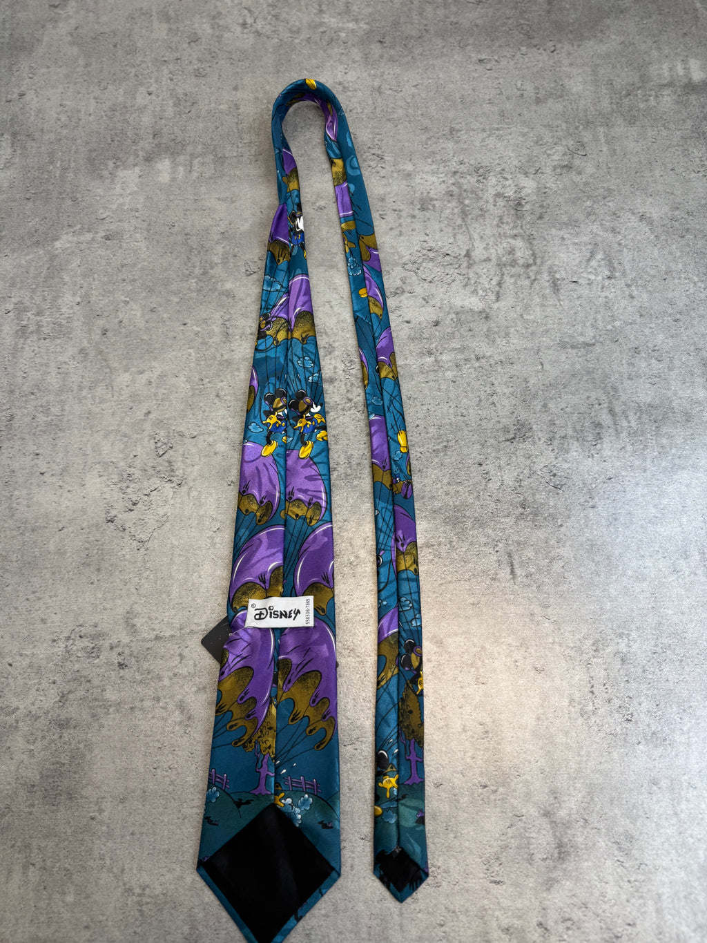 Vintage 90s Myszka Miki Mickey Mouse Krawat Tie Elegant Cartoon Fairy true vintage