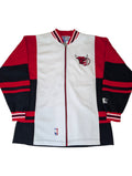 Vintage 90s Chicago Bulls Rare Michael Jordan Warm Up Starter Zip Up Shirt Sweatshirt Shooting Jersey NBA