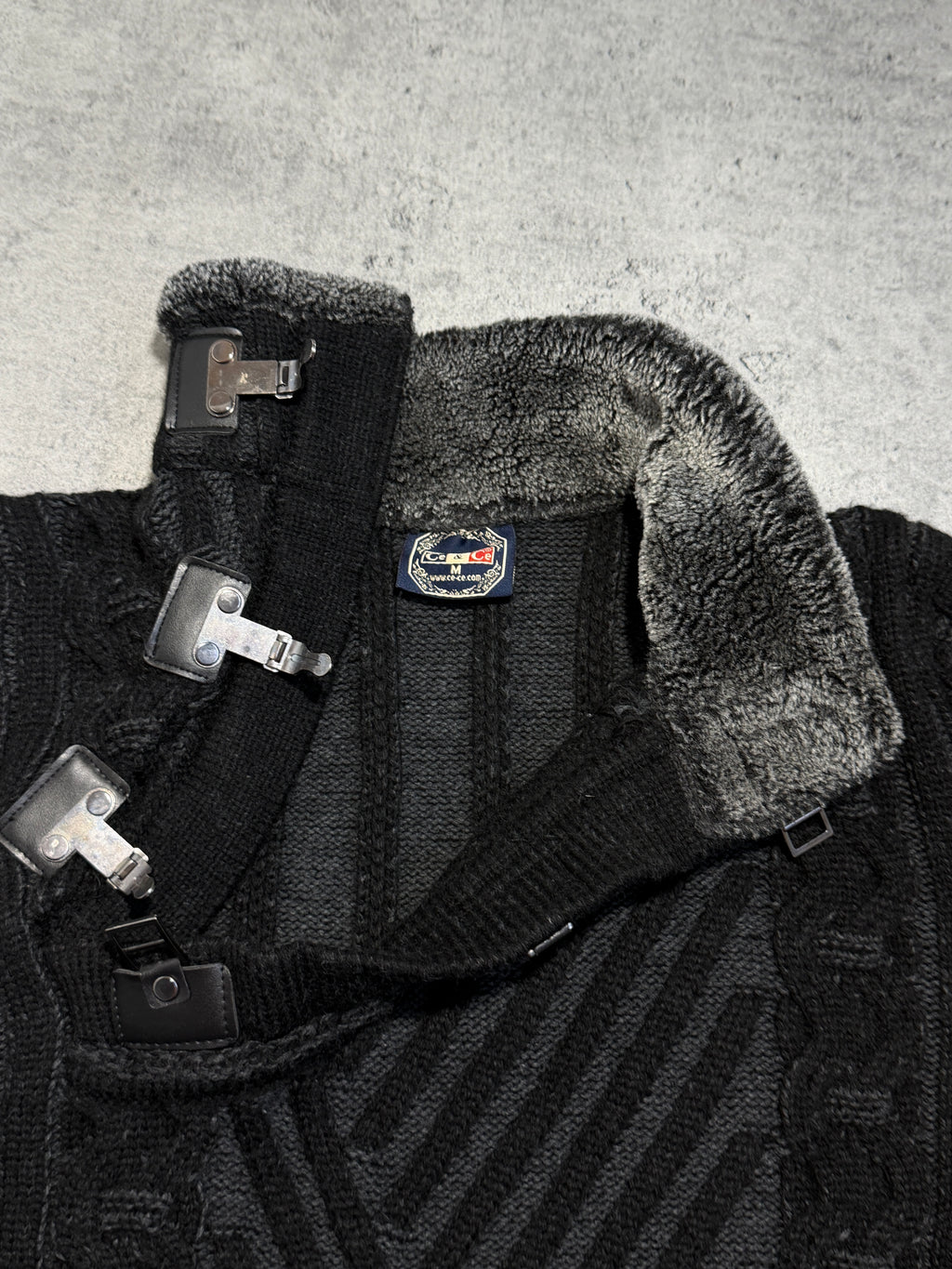 2000s Knit washed avantgarde sweter vintage unique