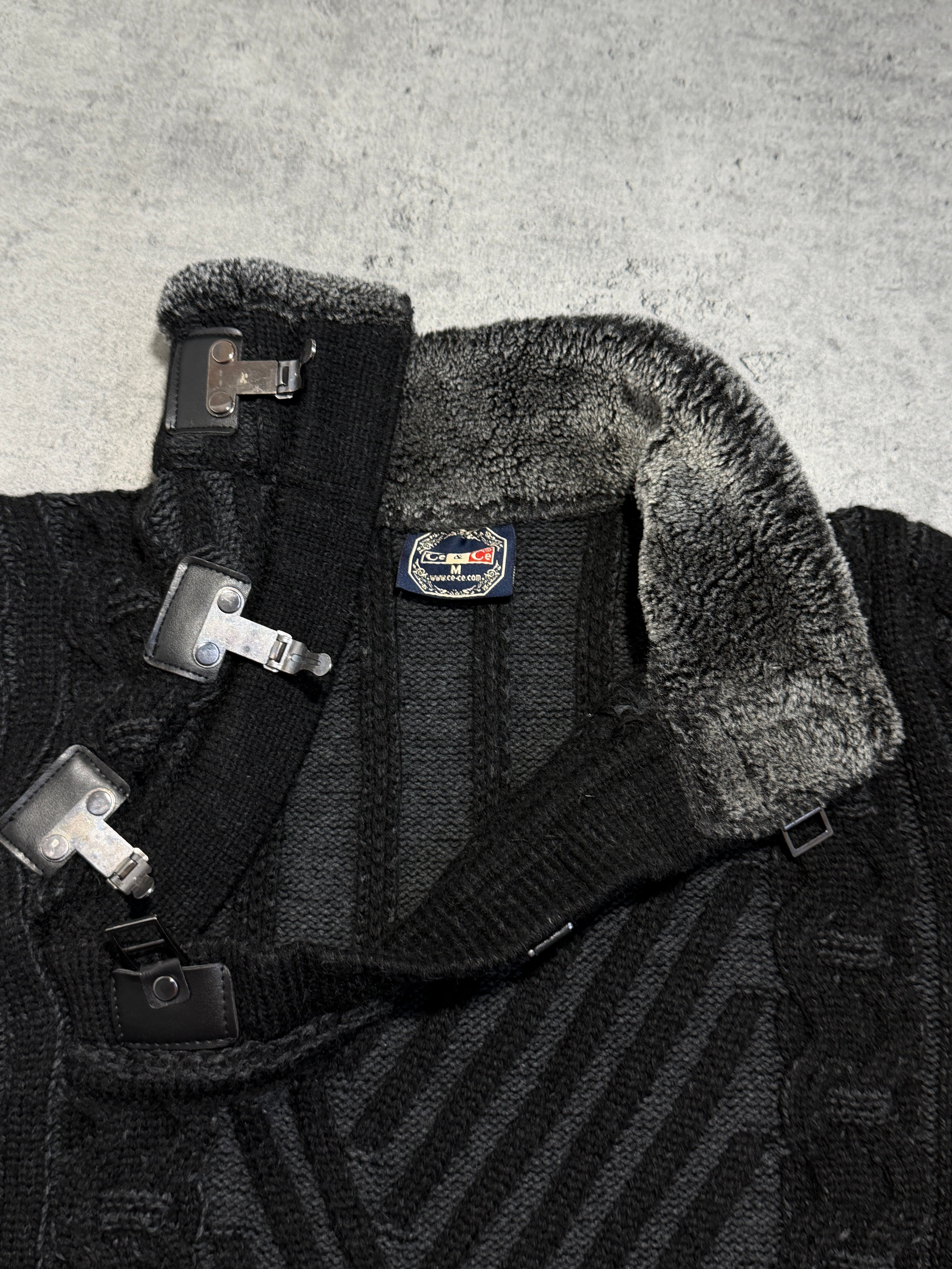 2000s Knit washed avantgarde sweter vintage unique