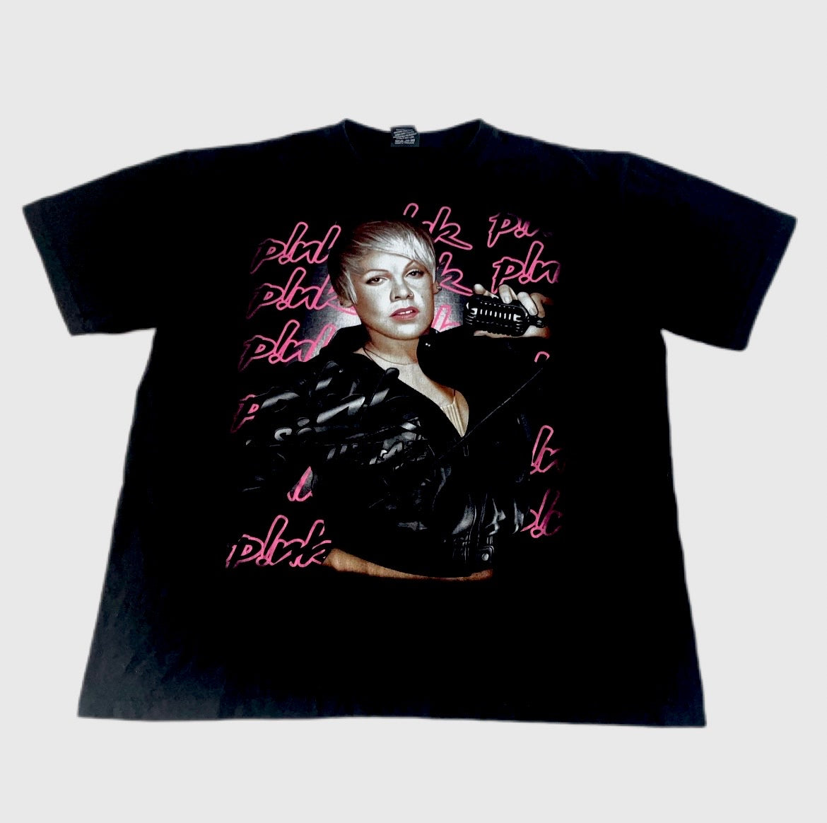 T-shirt Big Print P!nk Pink music merch band tee 2008 Thunder Plus Tour koszulka muzyczna