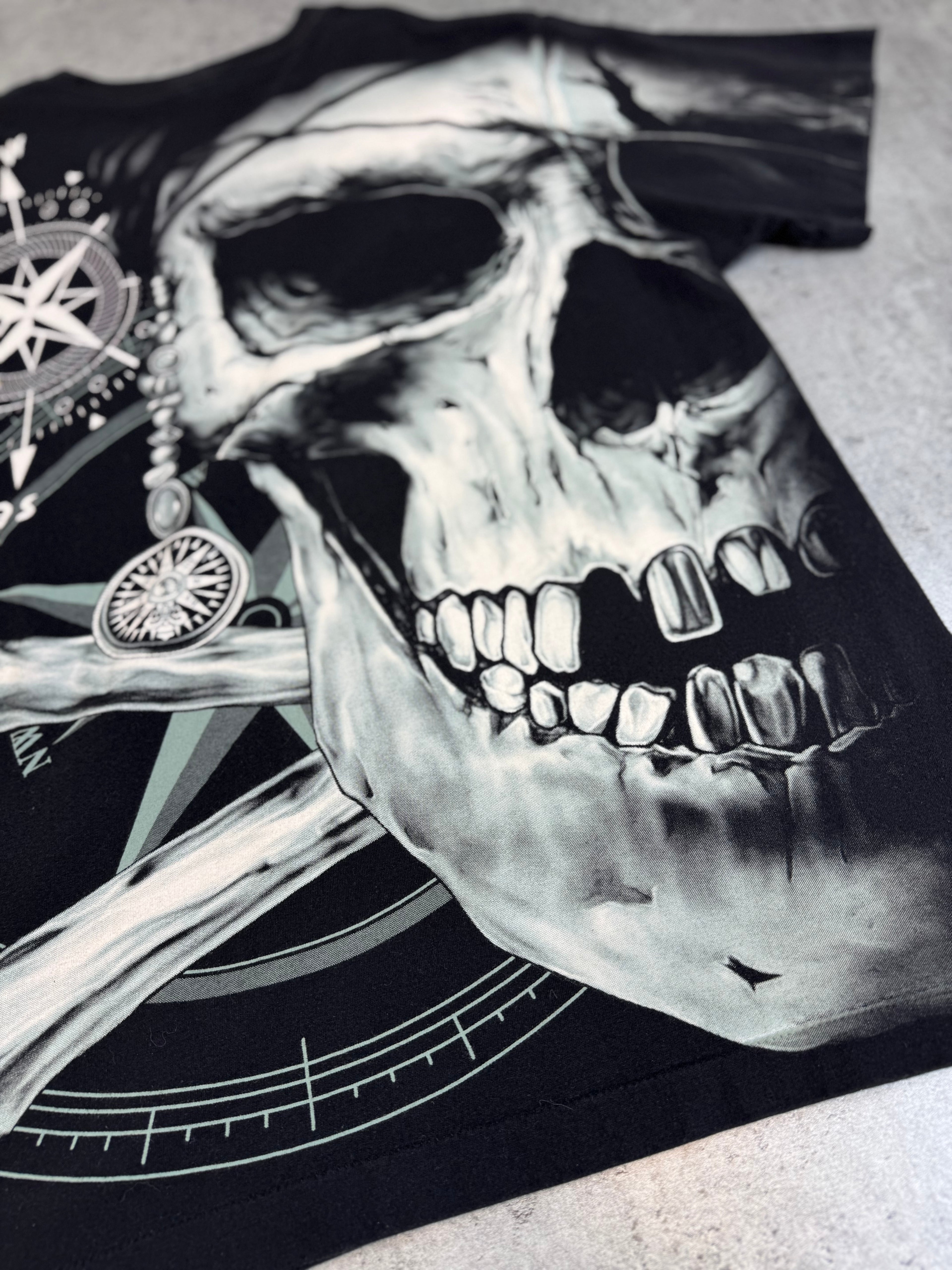 Single stiched vintage AOP koszulka skull grunge southpole czacha