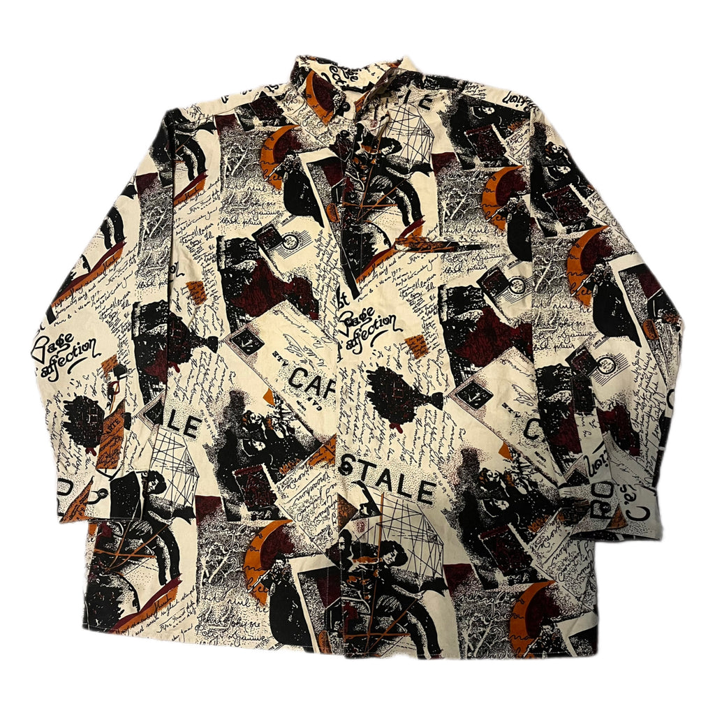 Vintage shirt magazine letter print 1990s retro style