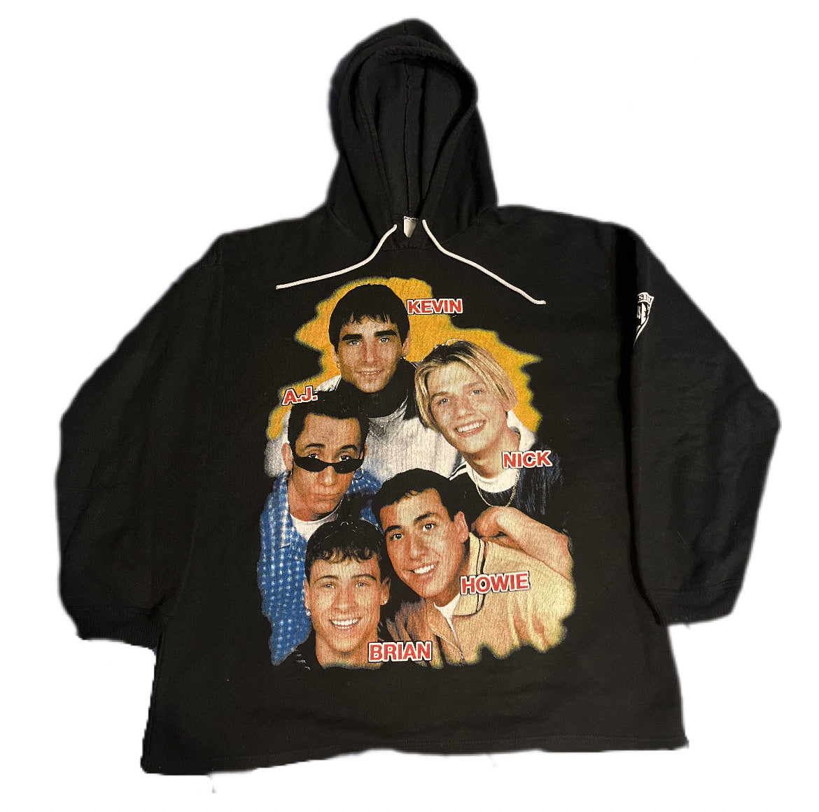 Vintage Band Hoodie 1990s Backstreet Boys muzyczna koncertowa bluza z kapturem