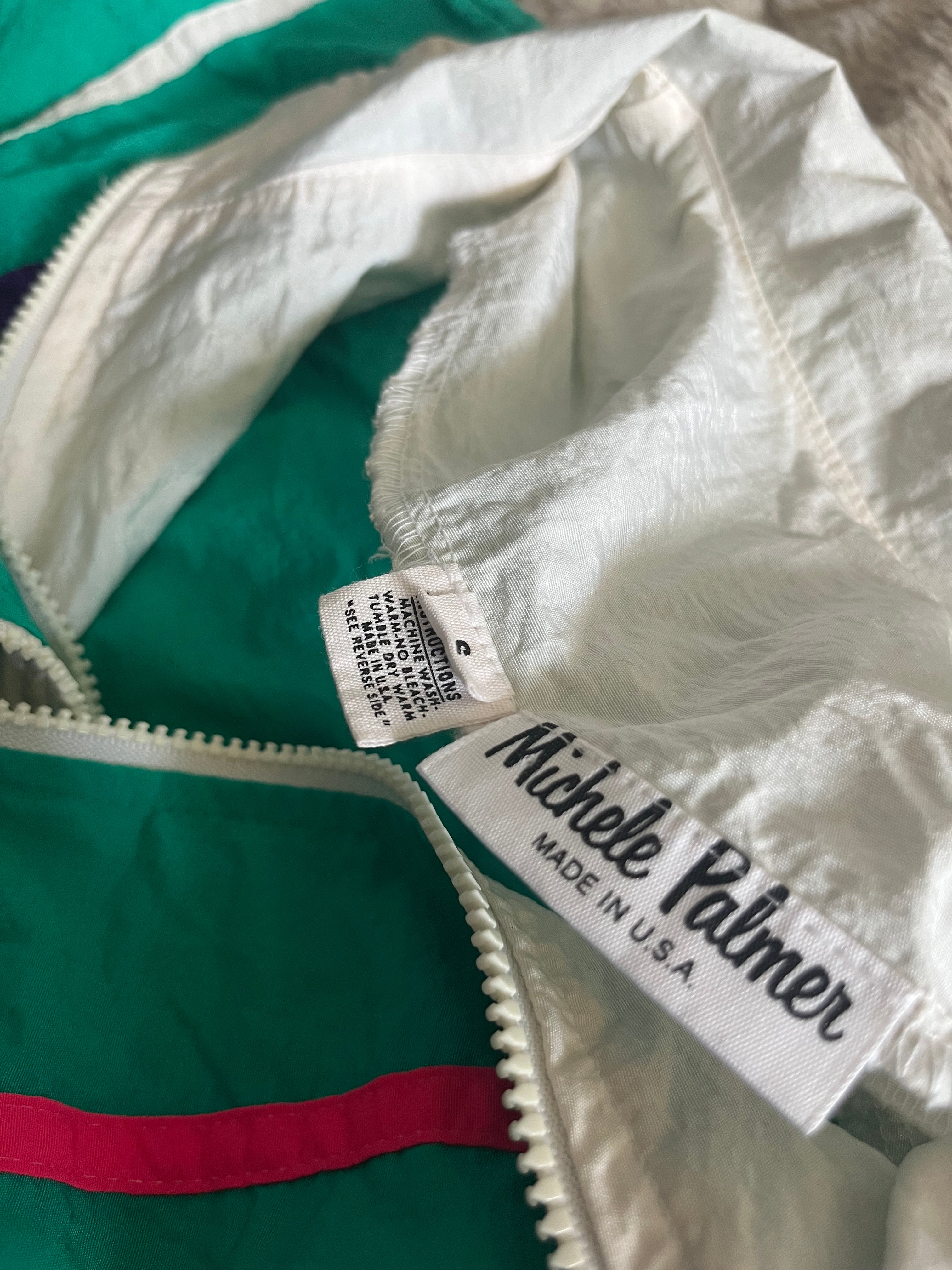 Vintage Tracksuit 1990s Windbreaker kurtka ortalionowa retro szelest PRL Pewex rave wear