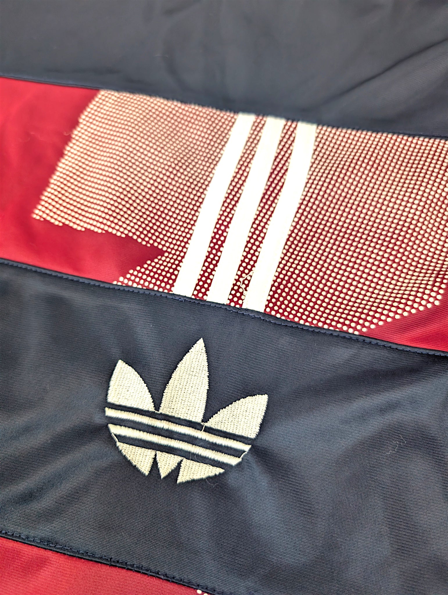 Adidas 90s vintage bluza z kapturem w paski retro oldschool 2000s oversize 2XL