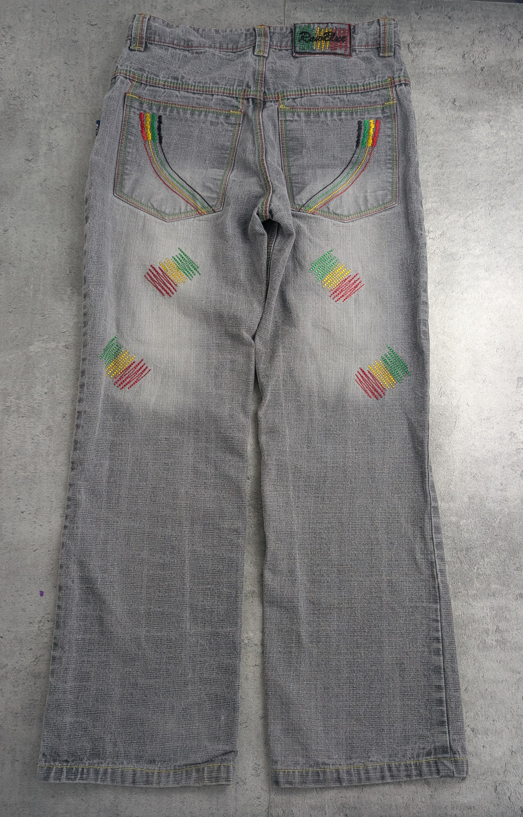 Raw Blue Vintage Baggy Reggea Spodnie Jeansowe Jeans