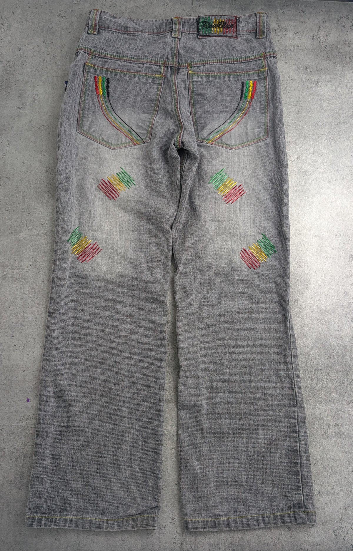 Raw Blue Vintage Baggy Reggea Spodnie Jeansowe Jeans