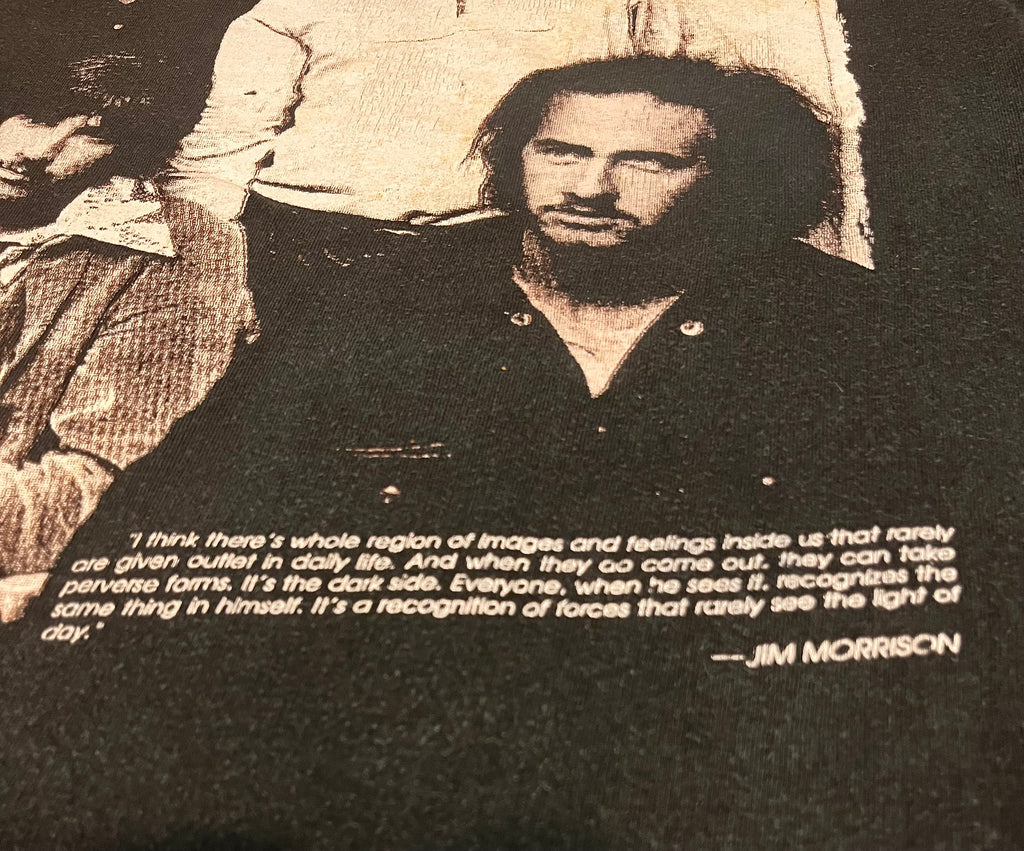 1990s The Doors Jim Morrison hoodie bluza z kapturem z dwustronnym nadrukiem i cytatem