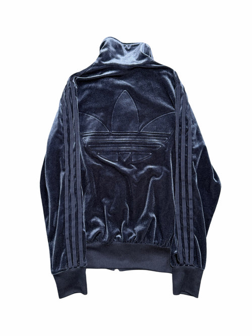 2000s Adidas orginals zip hoodie welurowa bluza welur