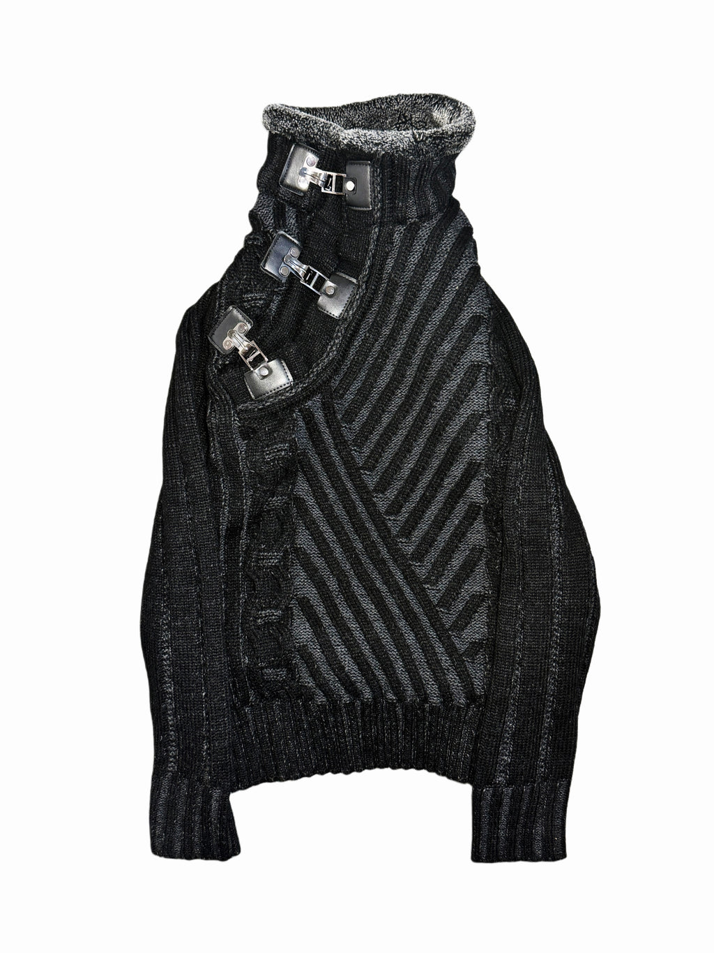 2000s Knit washed avantgarde sweter vintage unique