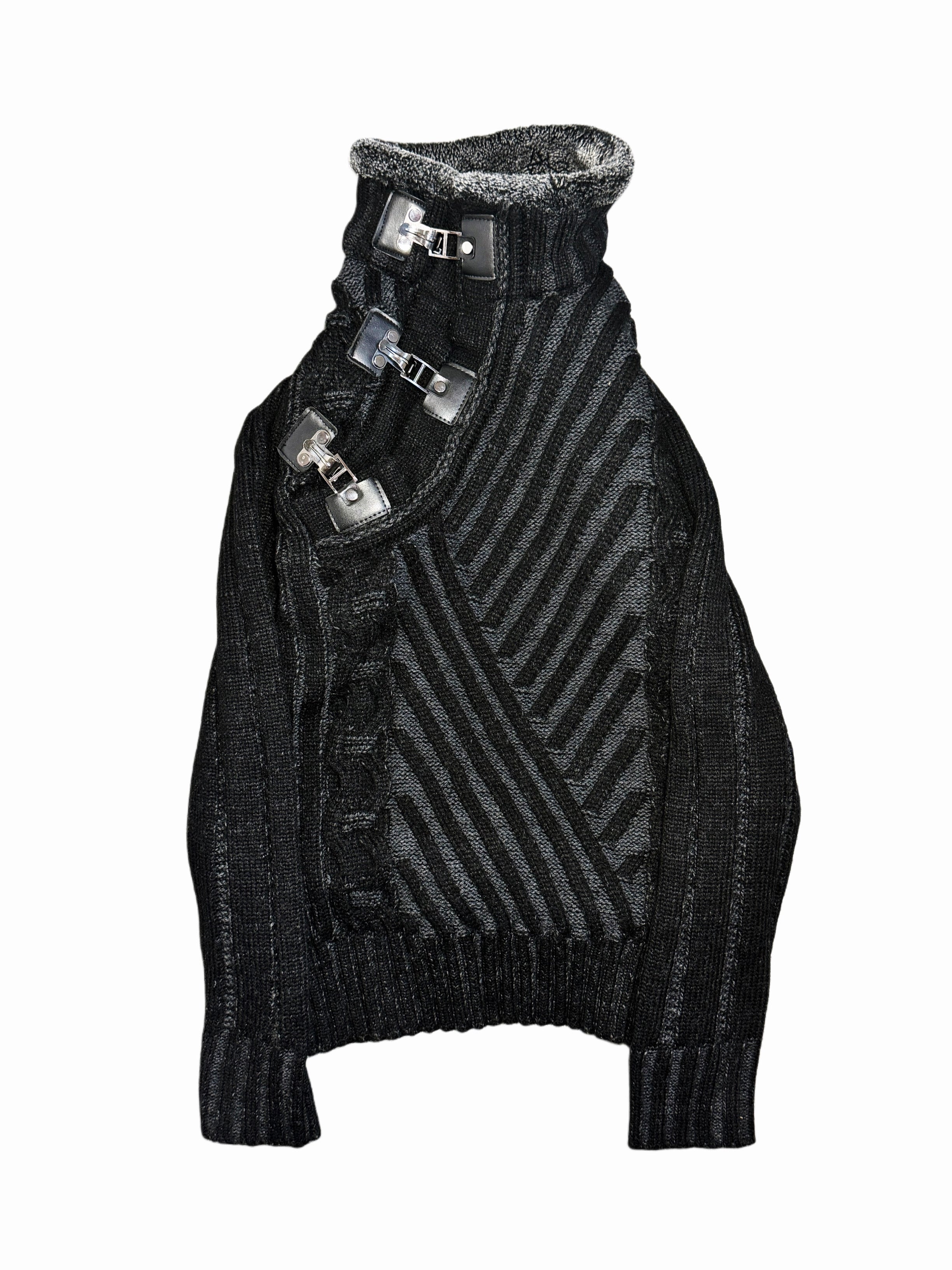 2000s Knit washed avantgarde sweter vintage unique