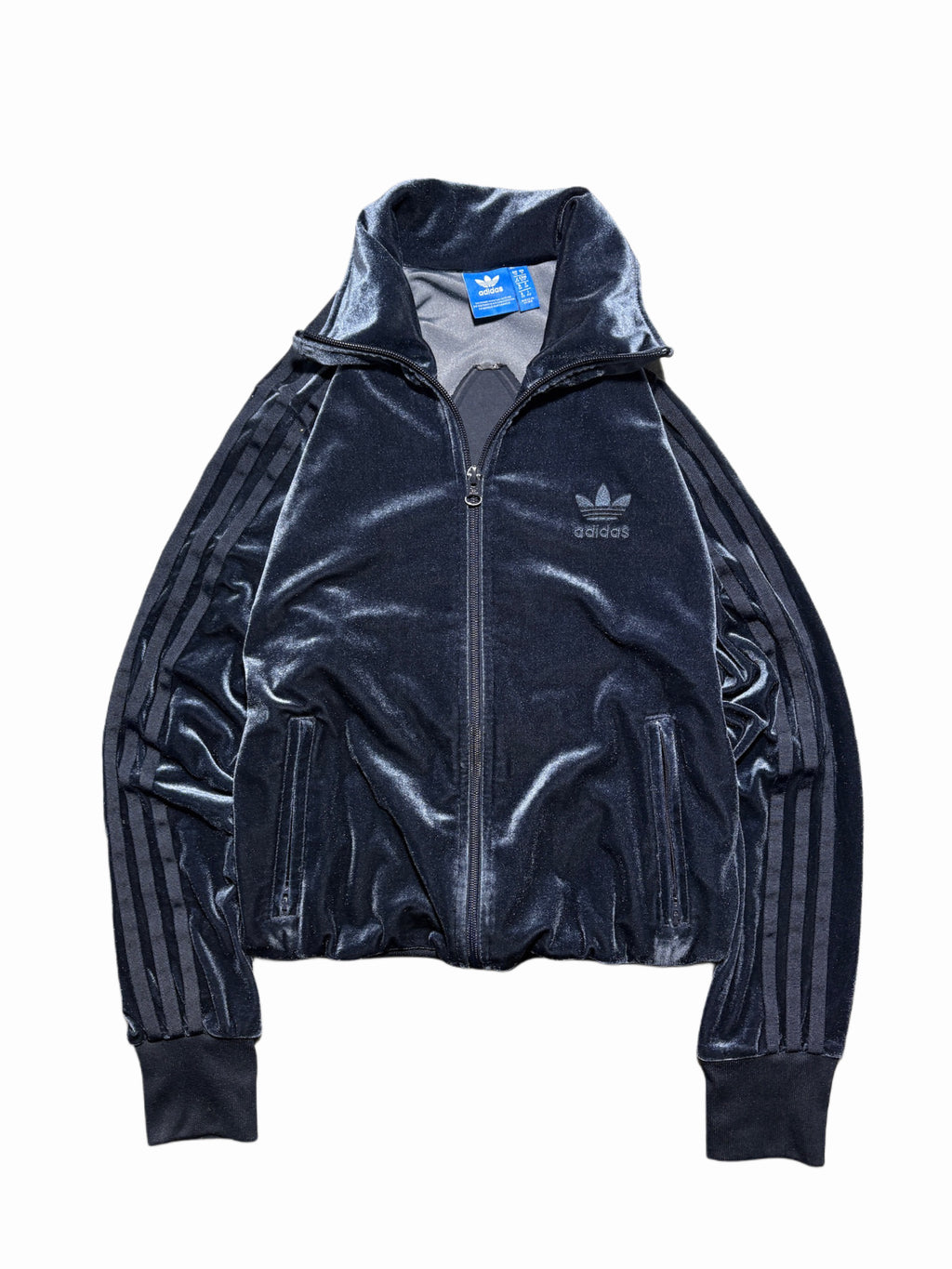 2000s Adidas orginals zip hoodie welurowa bluza welur