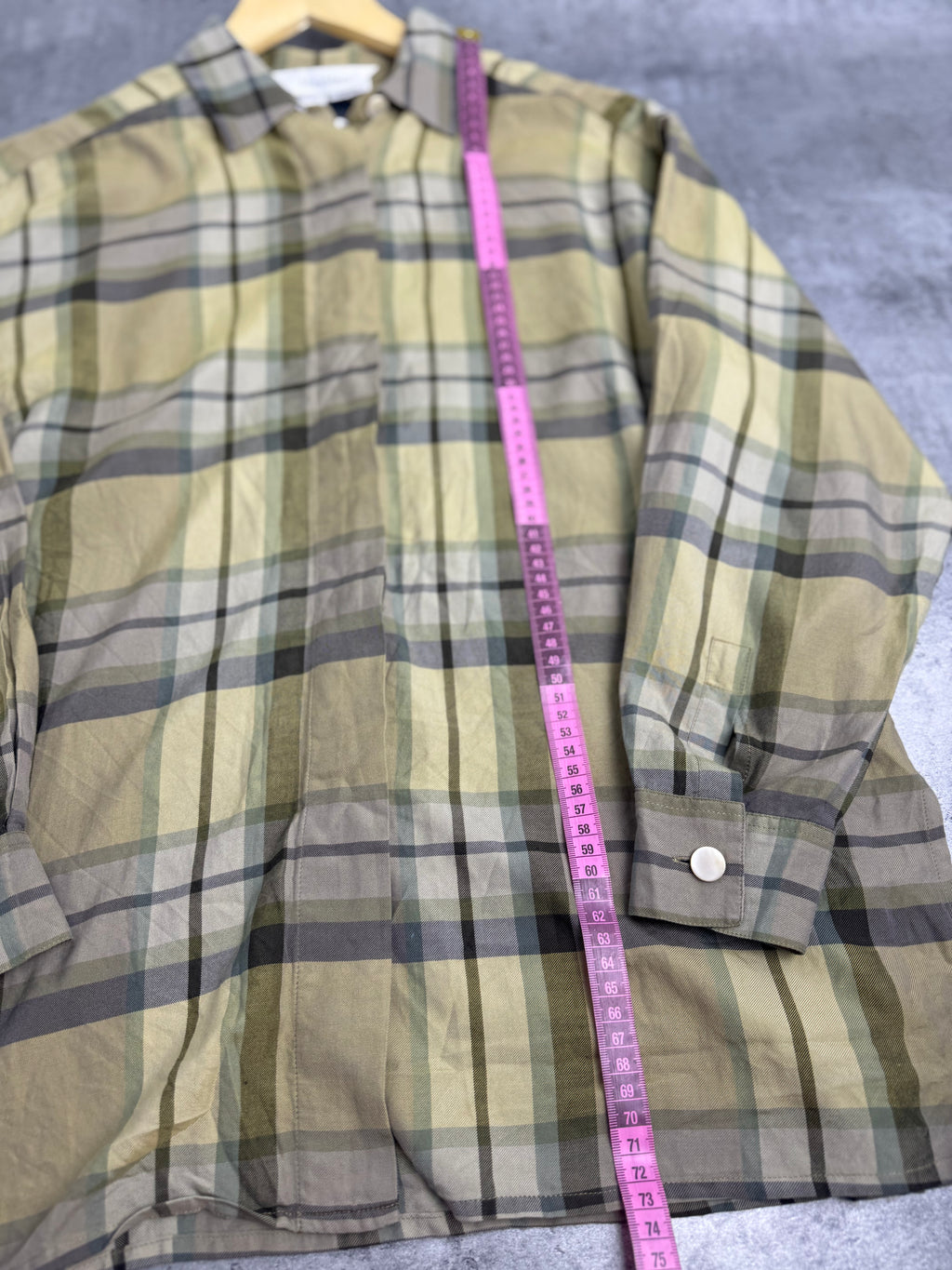 MaxMara 90s Vintage Koszula w Kratę Kratkę Jedwabna Silk Bawełna Designer Premium Luxury