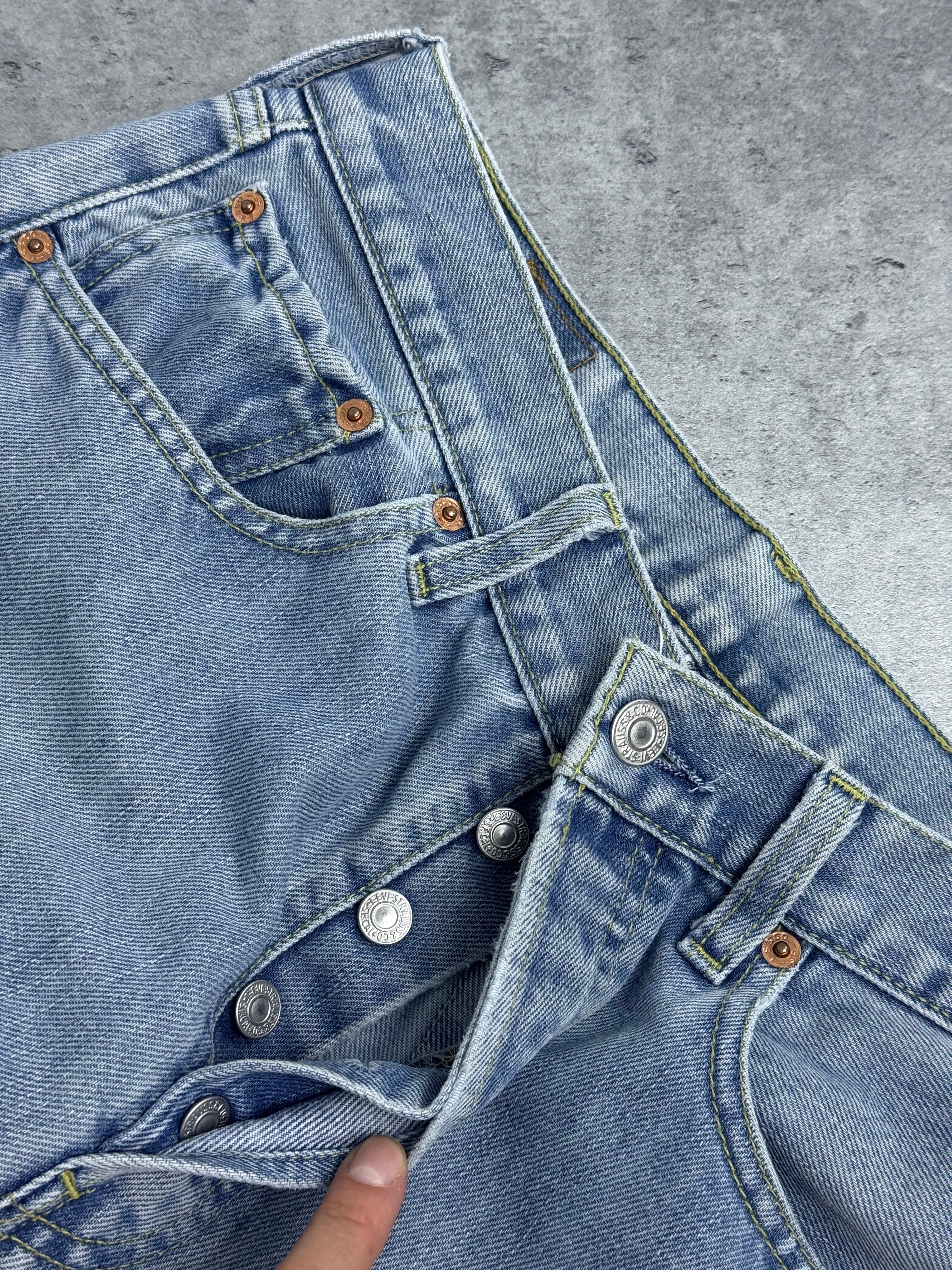 Levi’s 501 2001 Vintage True Niebieskie Błękitne Straight CoolMax Jeans Spodnie Jeansowe