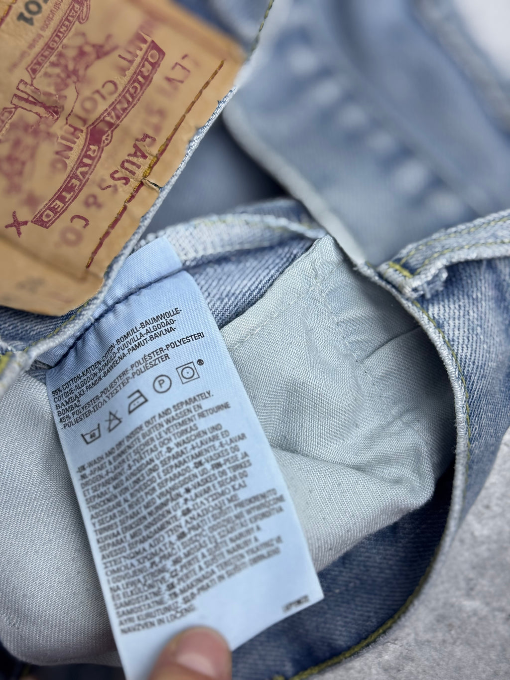 Levi’s 501 2001 Vintage True Niebieskie Błękitne Straight CoolMax Jeans Spodnie Jeansowe