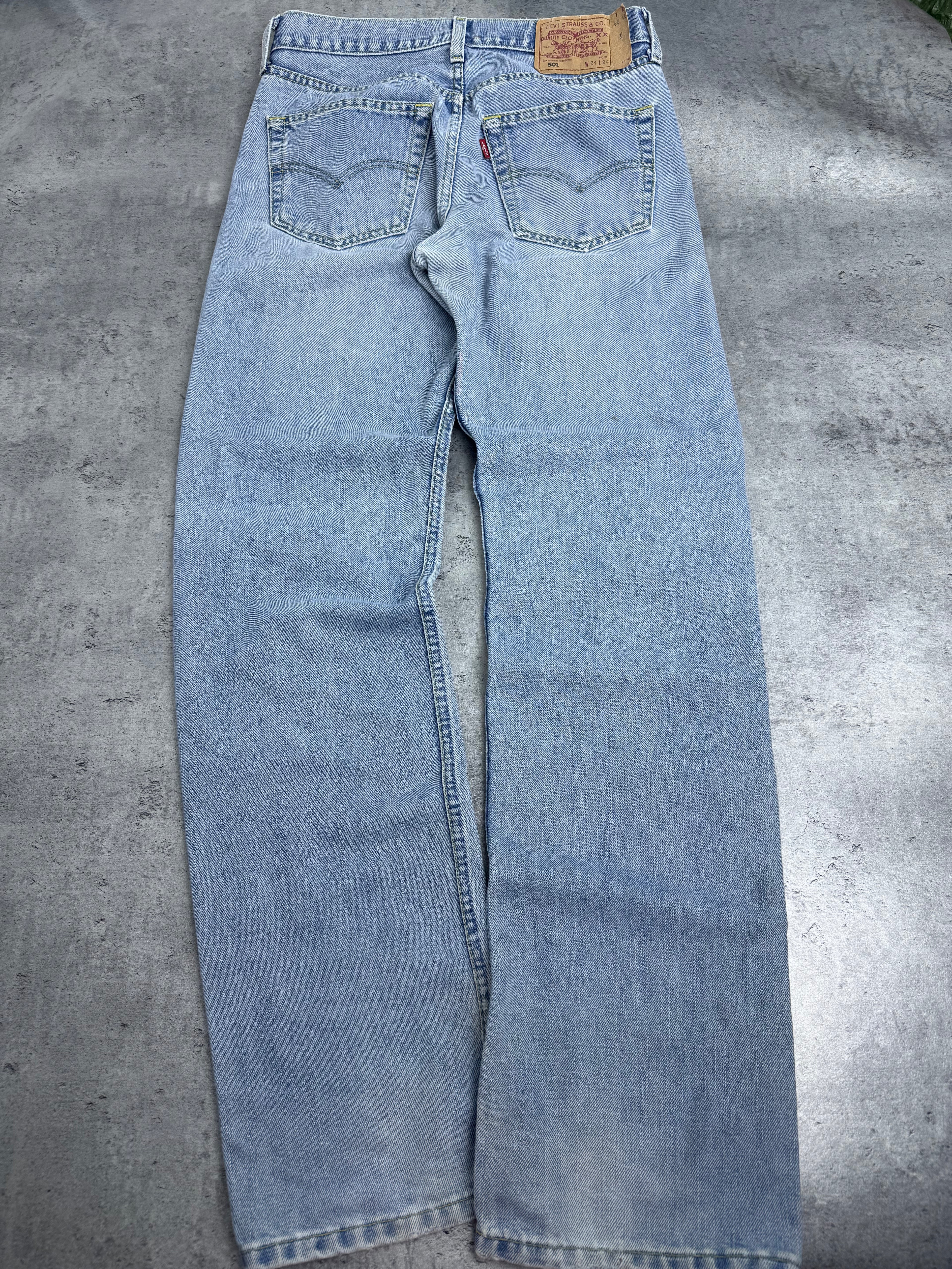 Levi’s 501 2001 Vintage True Niebieskie Błękitne Straight CoolMax Jeans Spodnie Jeansowe