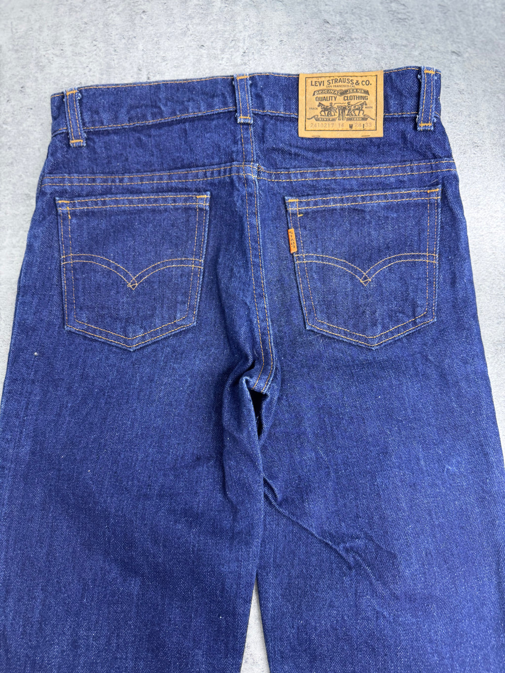 Levi’s Vintage Orange Tab 80s Rurki Skinny Straight Leg Denim Jeans spodnie jeansowe 90s vintage