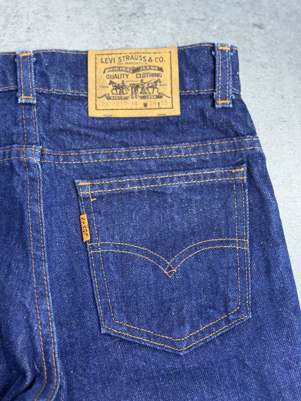 Levi’s Vintage Orange Tab 80s Rurki Skinny Straight Leg Denim Jeans spodnie jeansowe 90s vintage