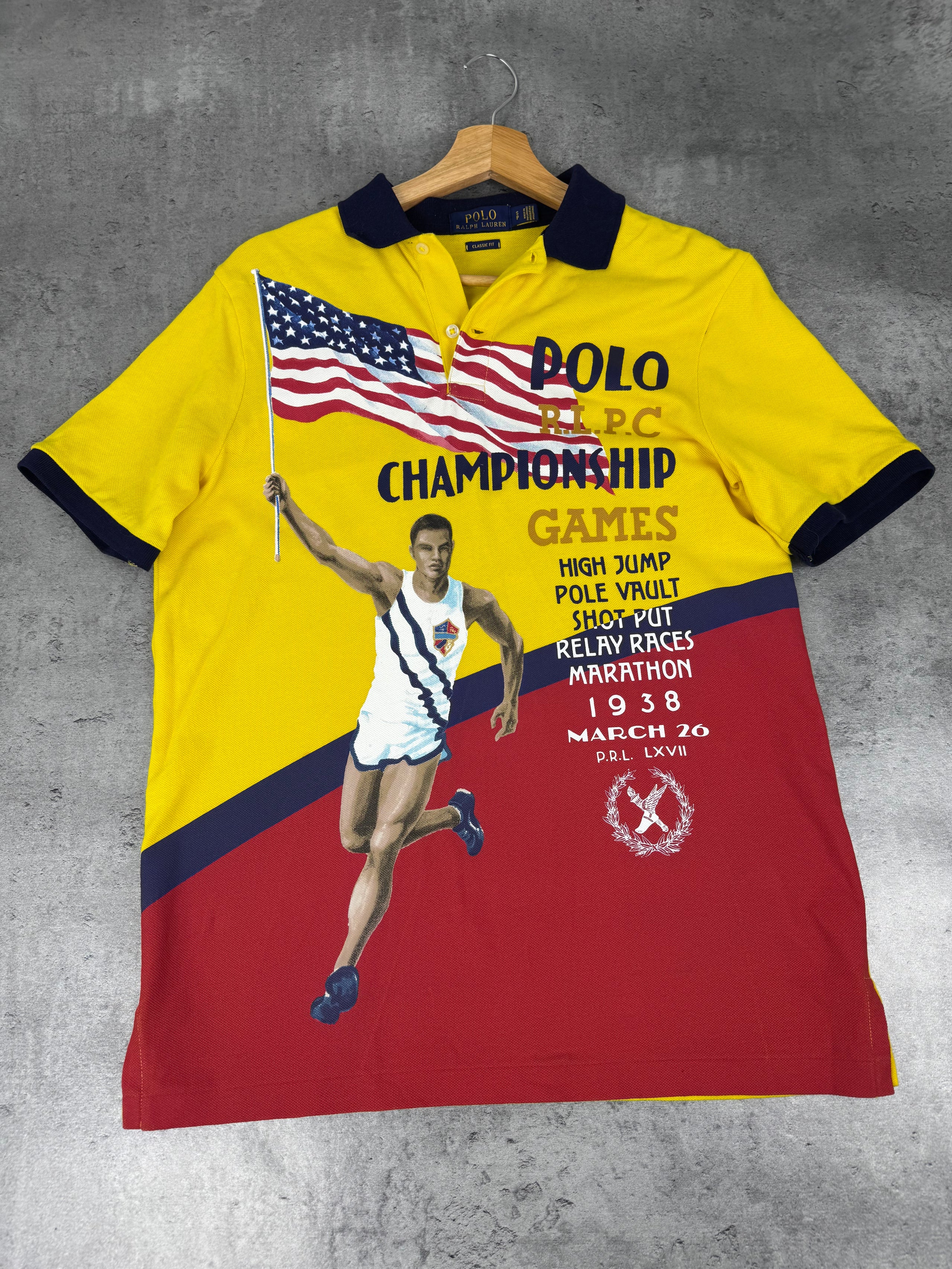 Polo Ralph Lauren Championship Games Big Logo Collared Shirt Olympic Sport 90s Style Tennis Athletics Chief Keep