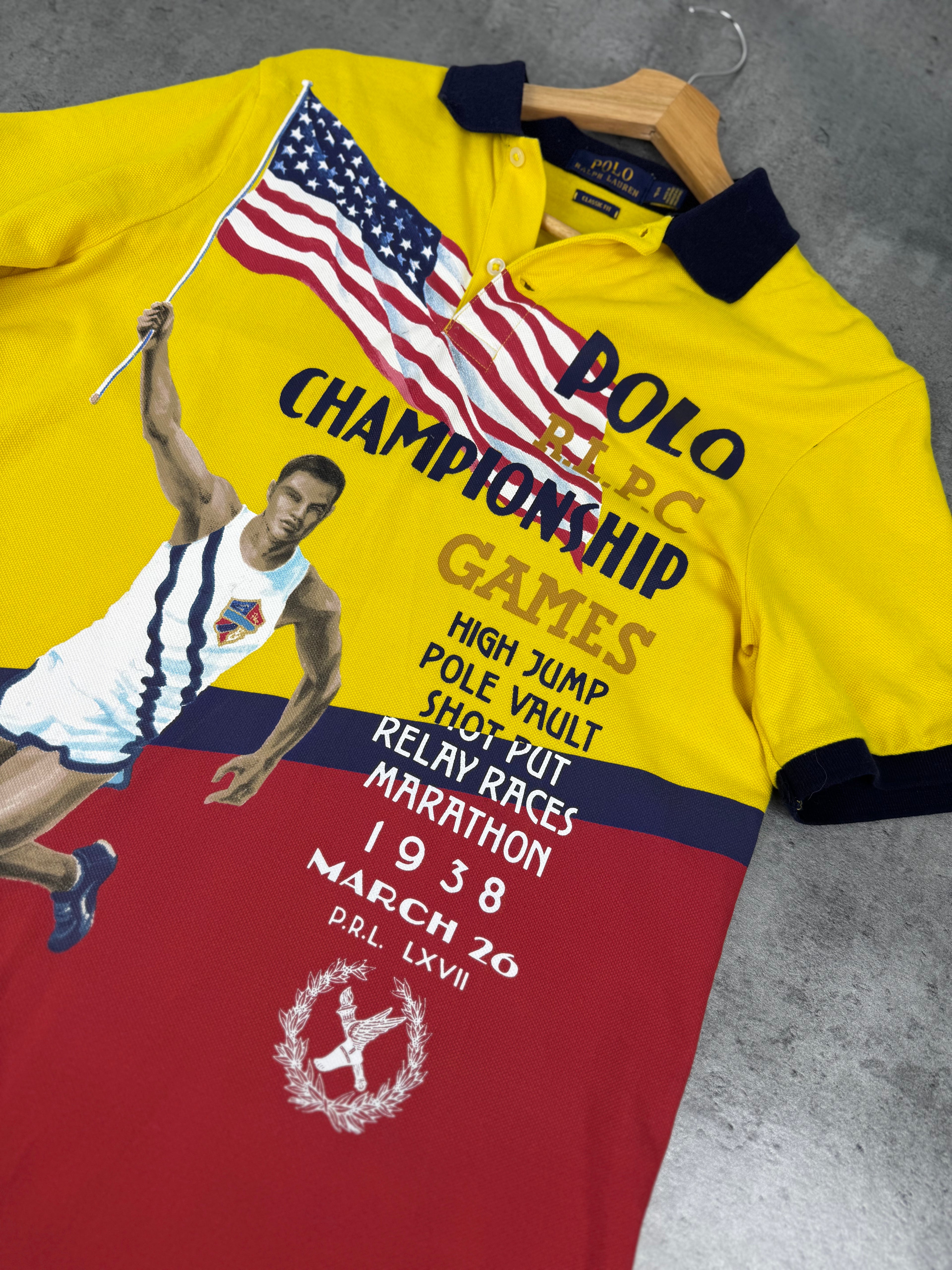 Polo Ralph Lauren Championship Games Big Logo Collared Shirt Olympic Sport 90s Style Tennis Athletics Chief Keep