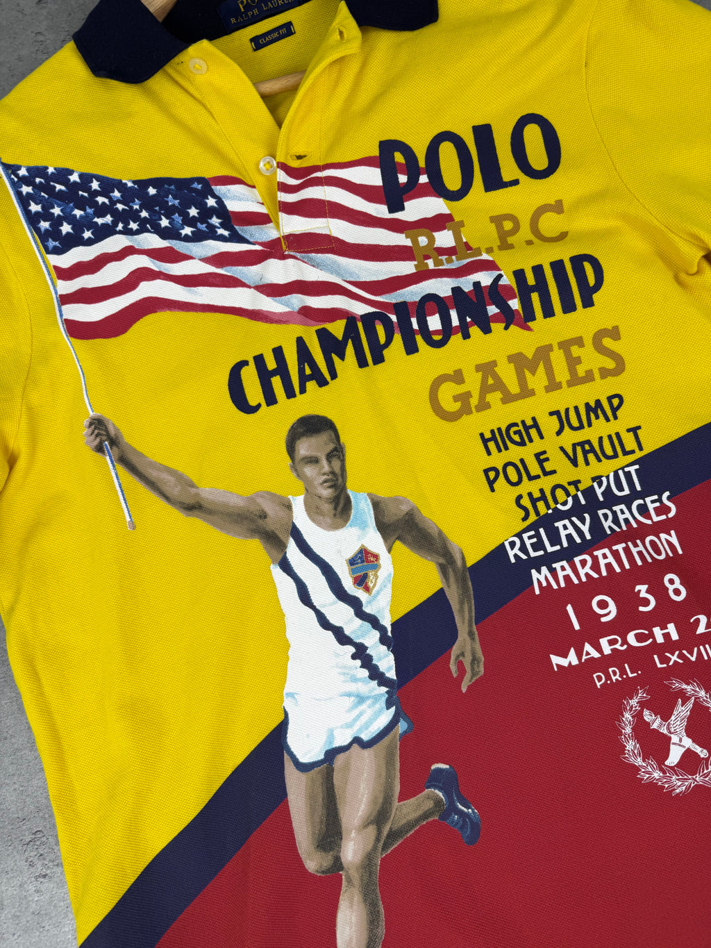 Polo Ralph Lauren Championship Games Big Logo Collared Shirt Olympic Sport 90s Style Tennis Athletics Chief Keep