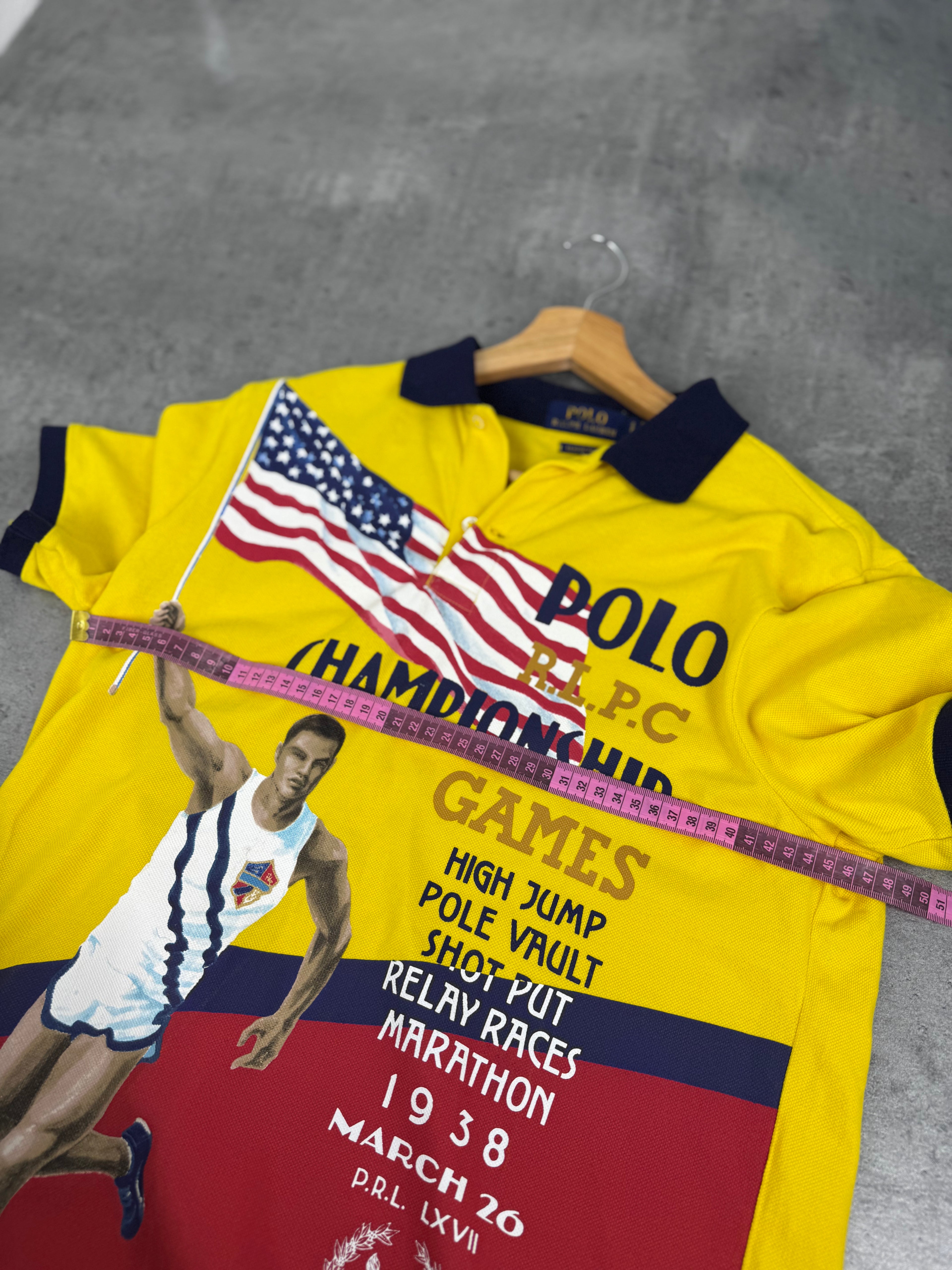 Polo Ralph Lauren Championship Games Big Logo Collared Shirt Olympic Sport 90s Style Tennis Athletics Chief Keep