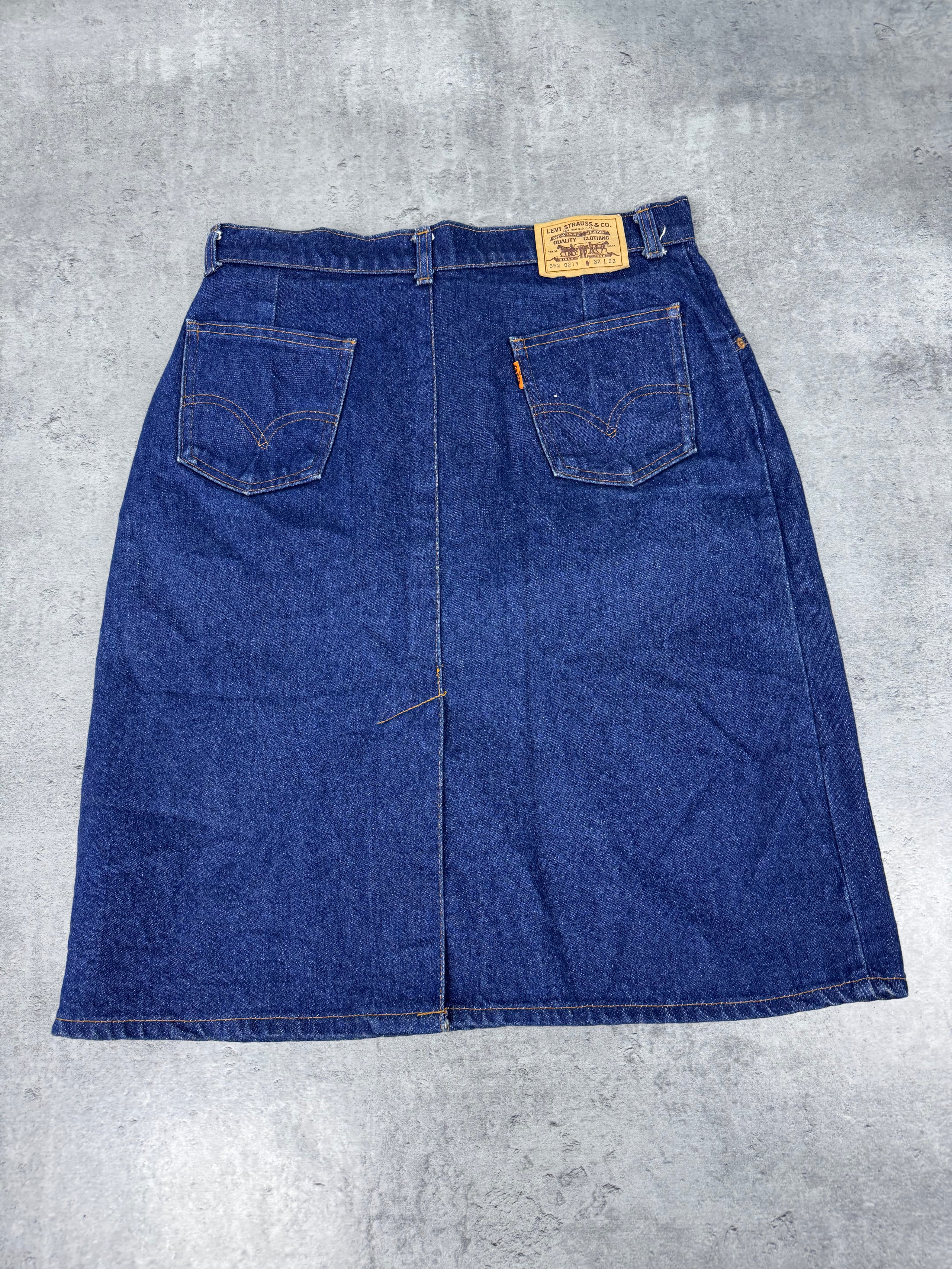 90s Levi’s Skirt Denim Spódnica Jeansowa Midi Made in Belgium Orange Tab Rare