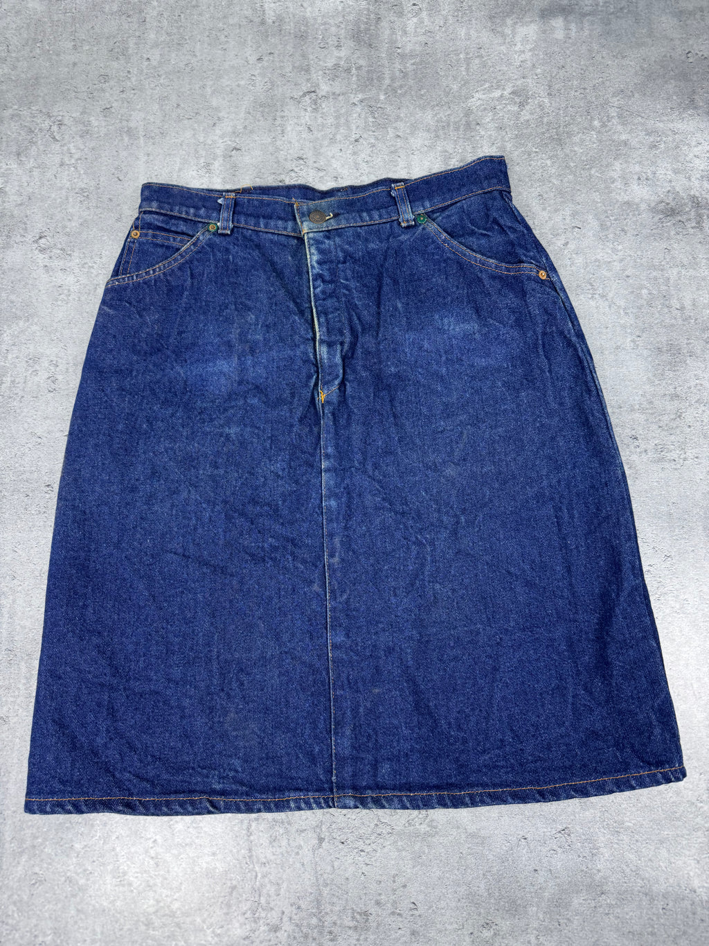 90s Levi’s Skirt Denim Spódnica Jeansowa Midi Made in Belgium Orange Tab Rare