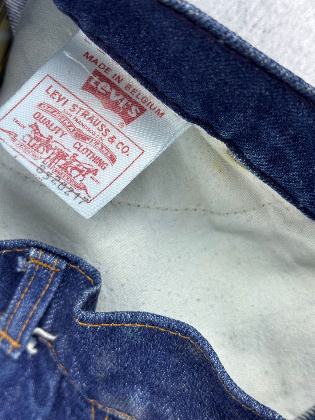 90s Levi’s Skirt Denim Spódnica Jeansowa Midi Made in Belgium Orange Tab Rare