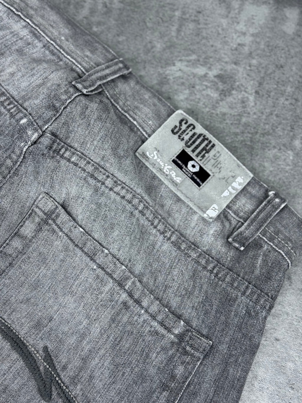 Crazy Baggy Southpole Gray Washed Hiphop Rap Jeans Spodnie eansowe jeansy 2000s 90s
