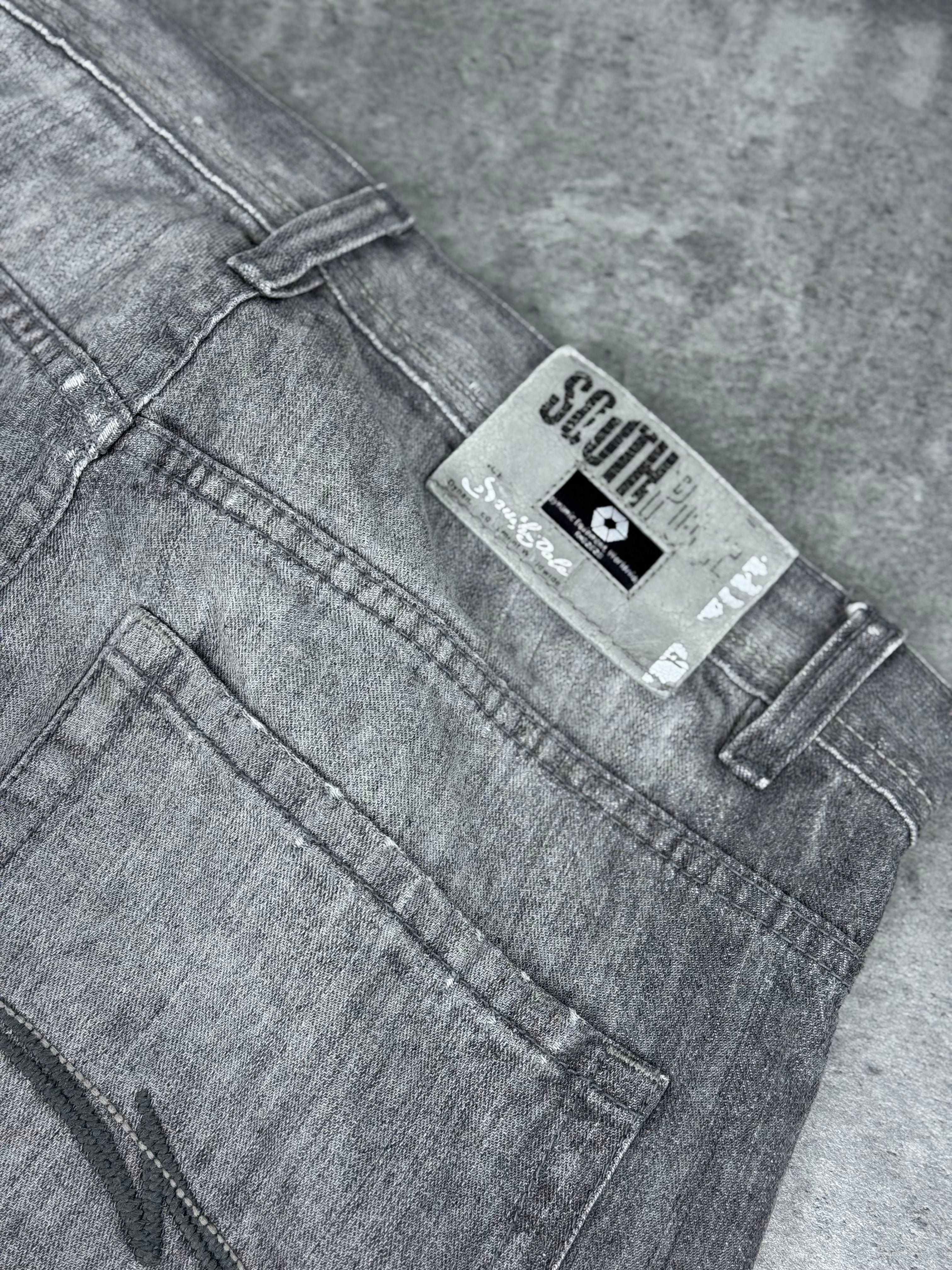 Crazy Baggy Southpole Gray Washed Hiphop Rap Jeans Spodnie eansowe jeansy 2000s 90s
